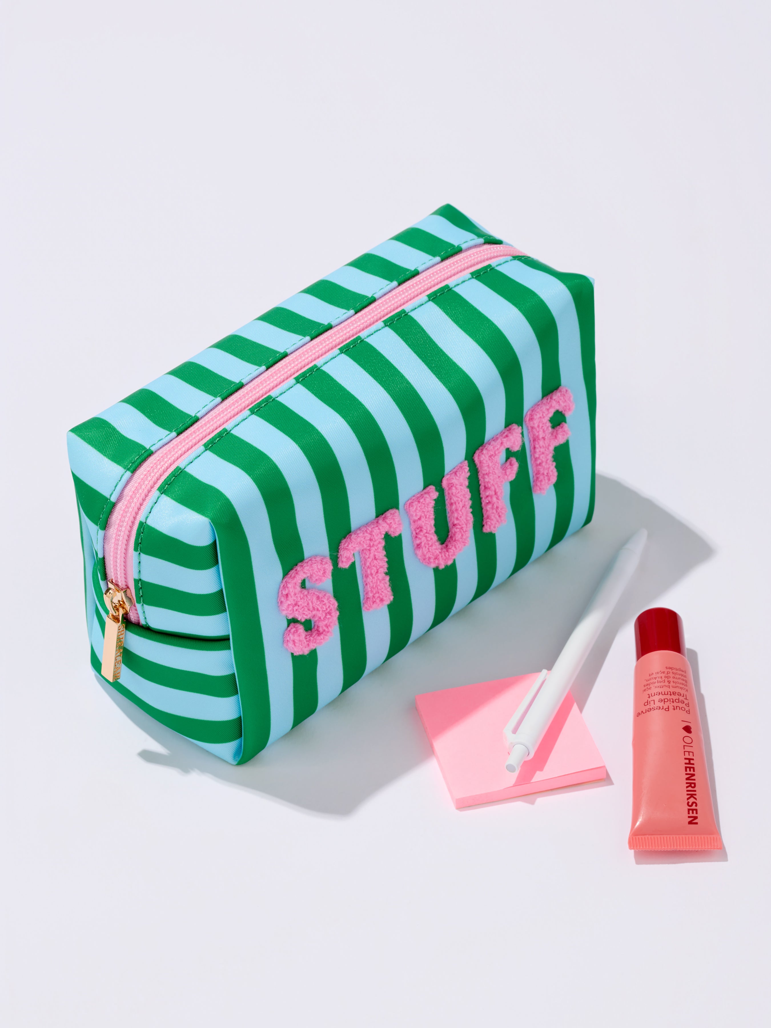 Shiraleah "Stuff" Small Zip Pouch, Turquoise