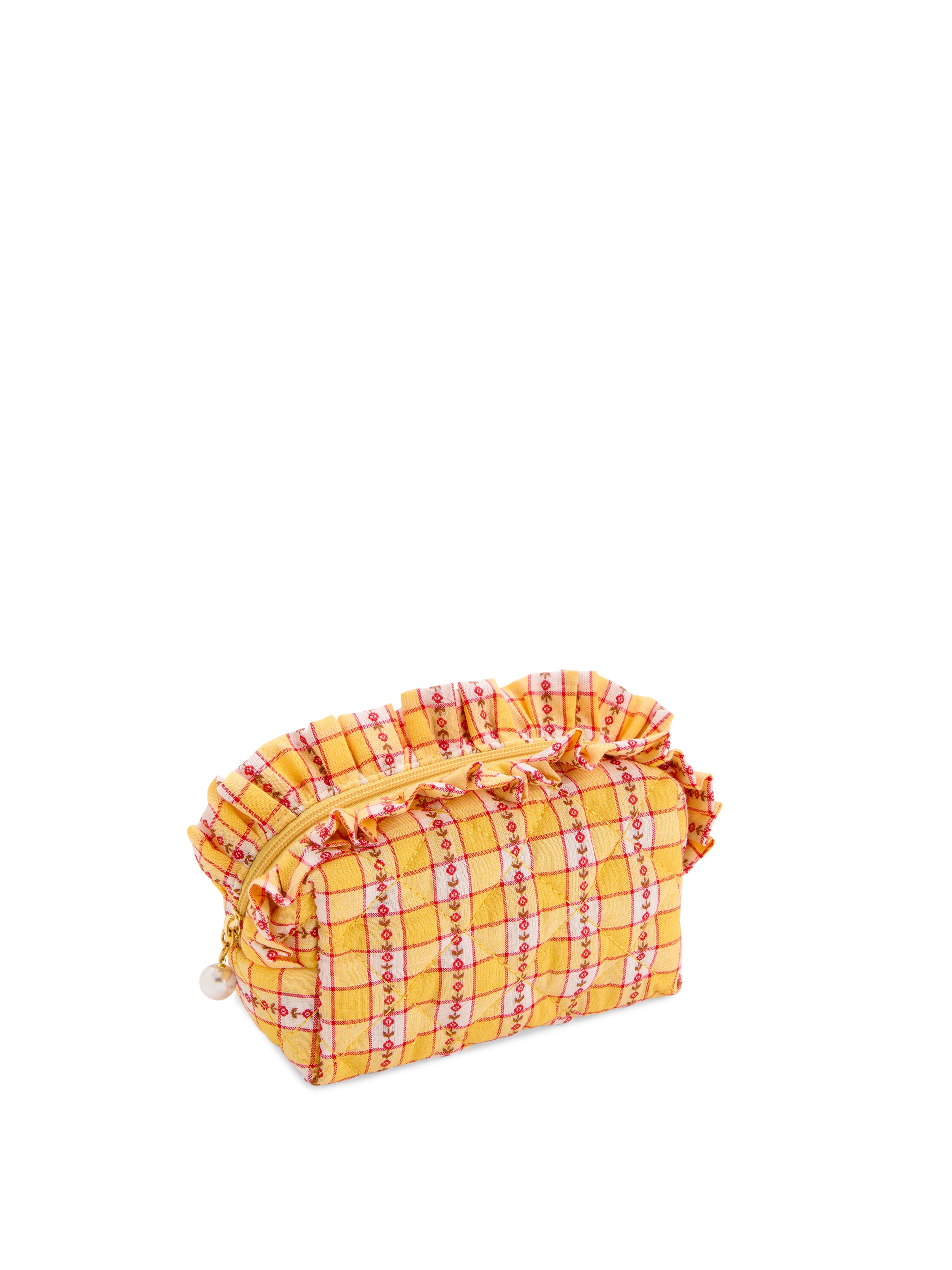 Shiraleah Scarlett Quilted Small Zip Pouch YELLOW / OS