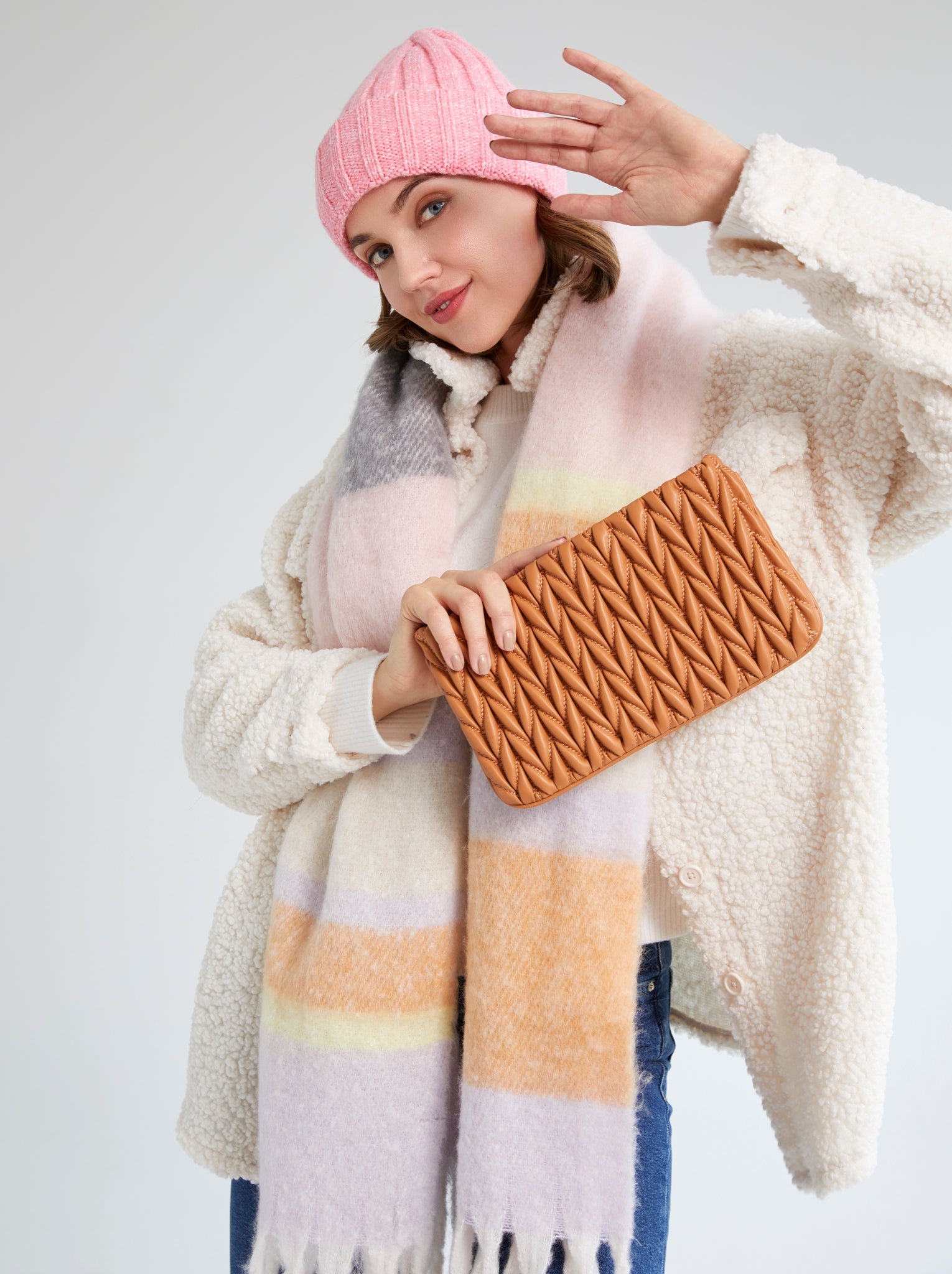 Shiraleah Jody Zip Pouch TAN