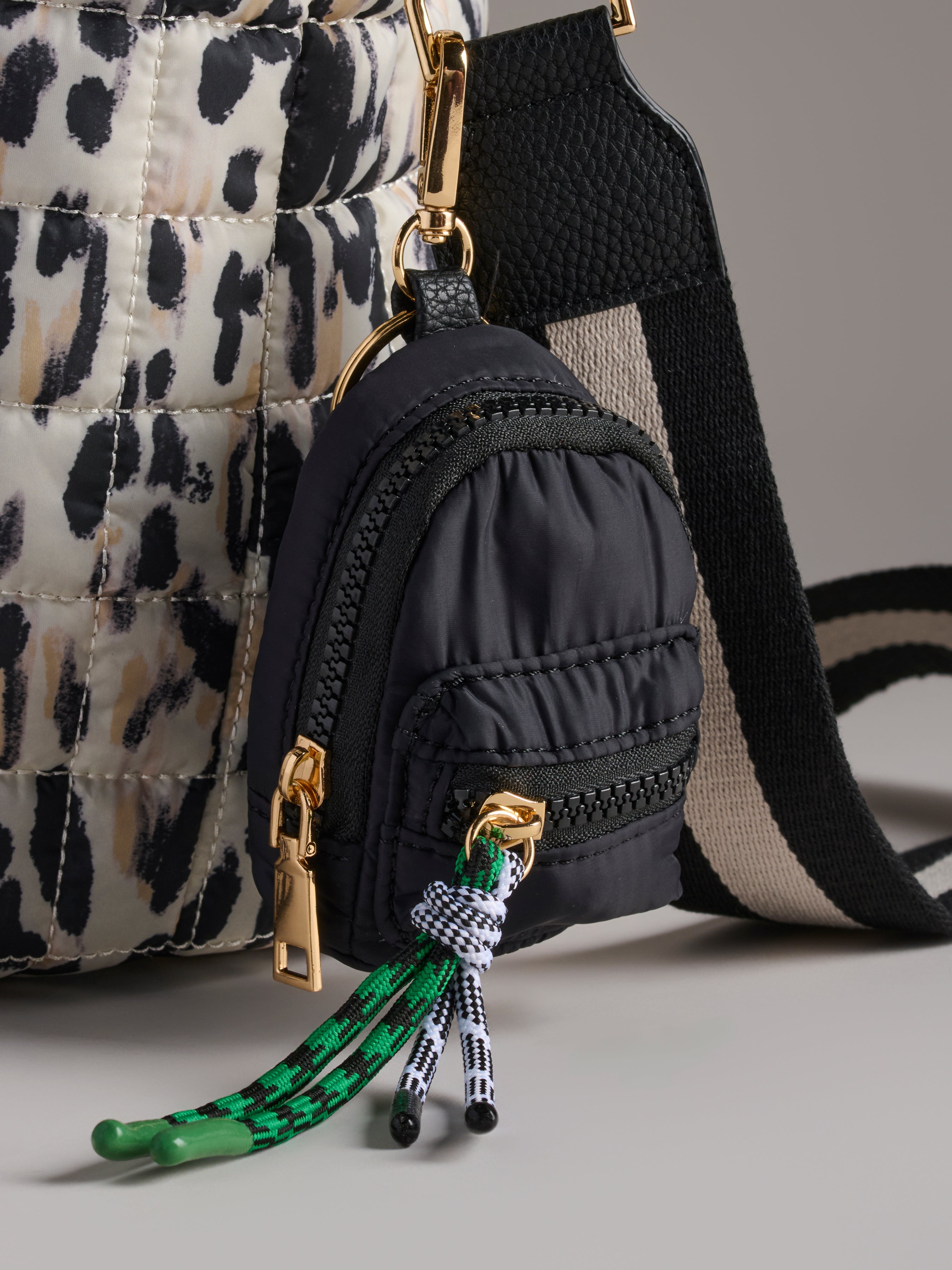 Shiraleah Ezra Mini Backpack Bag Charm BLACK