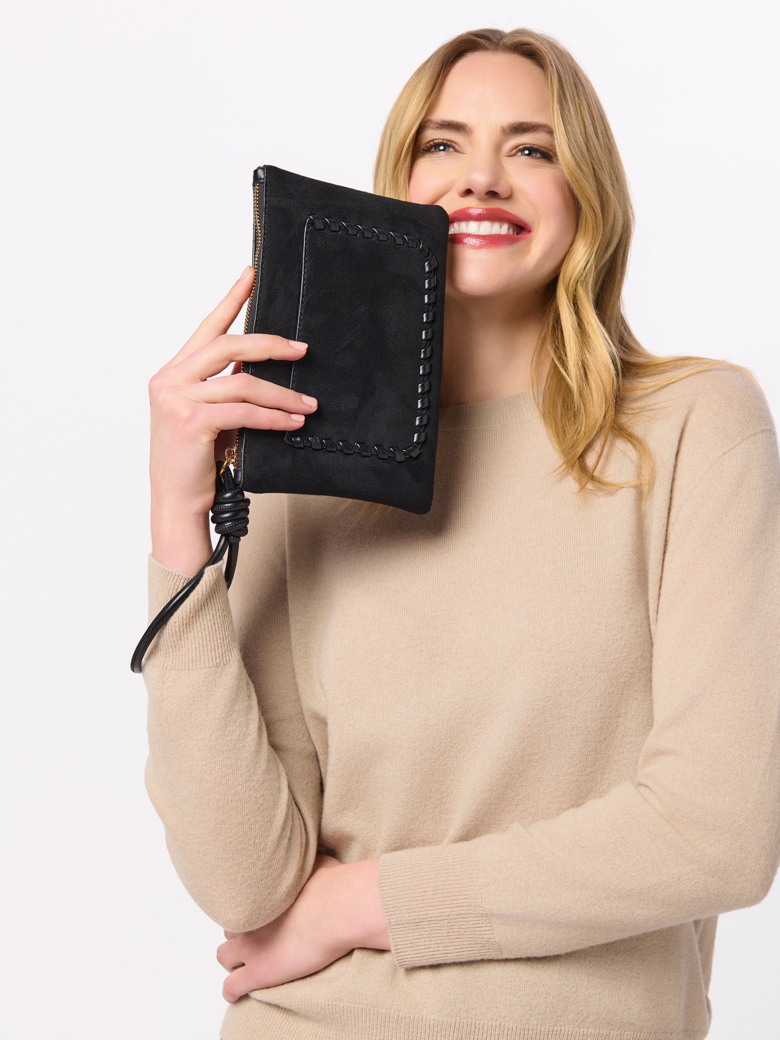 Shiraleah Paige Wristlet/Zip Pouch BLACK / OS