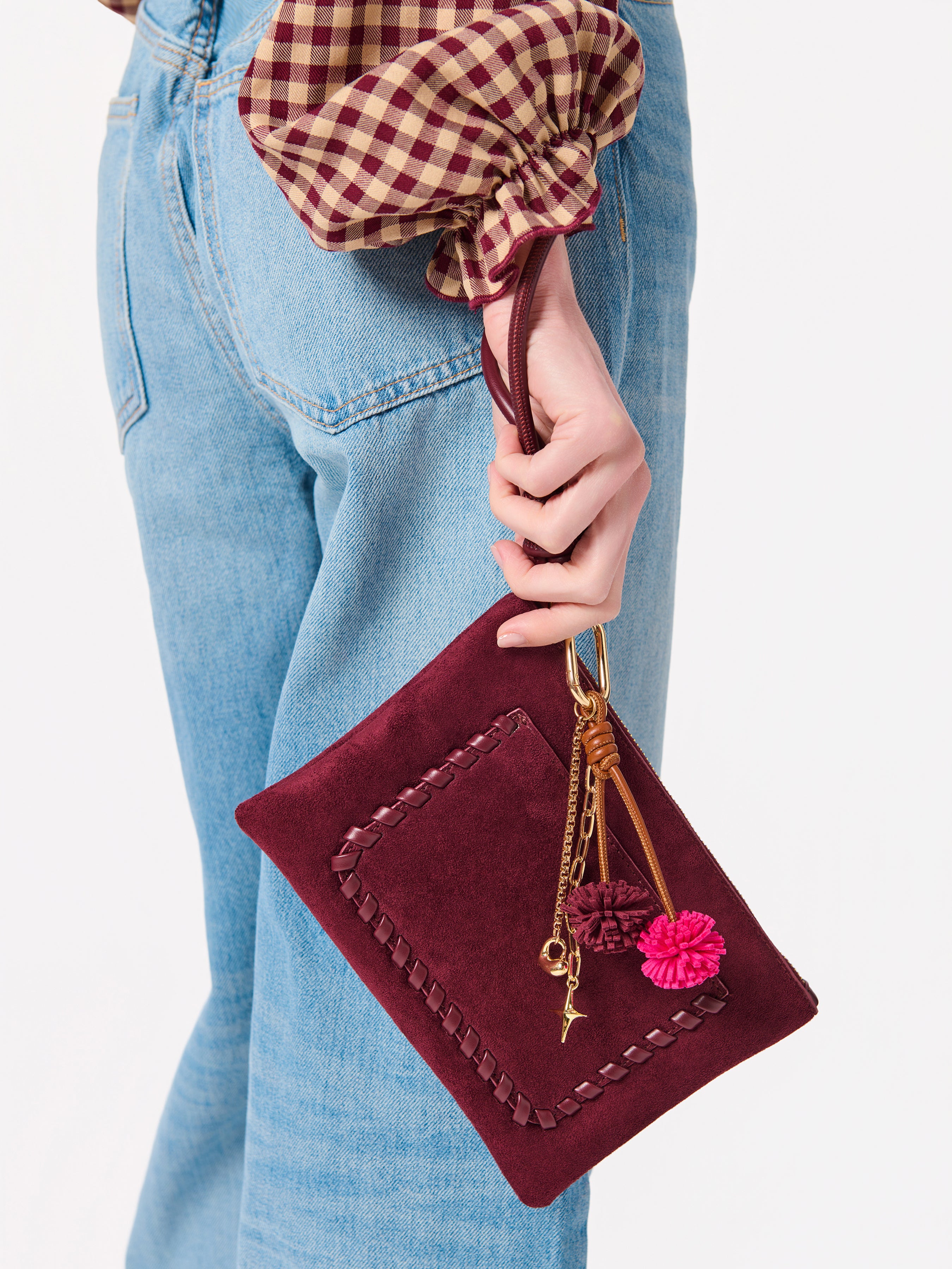 Shiraleah Paige Wristlet/Zip Pouch WINE / OS