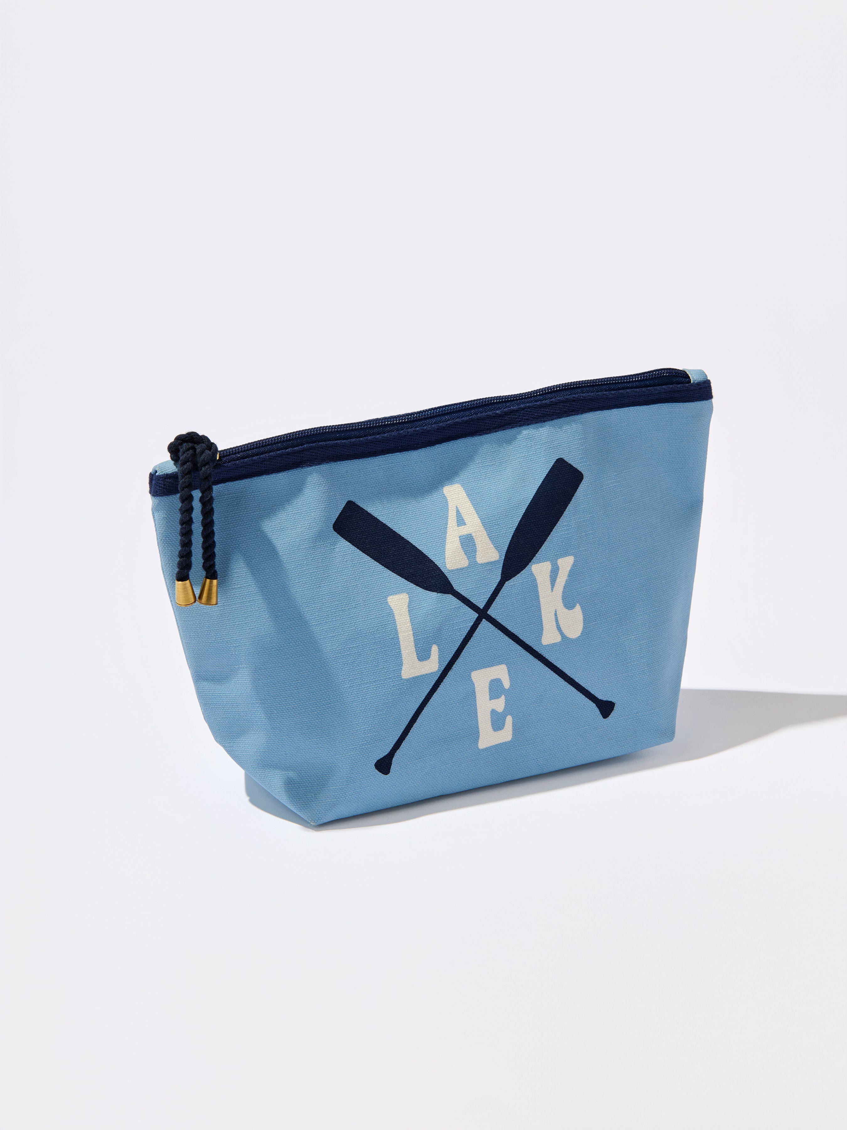 Shiraleah "Lake" Oars Zip Pouch, Blue