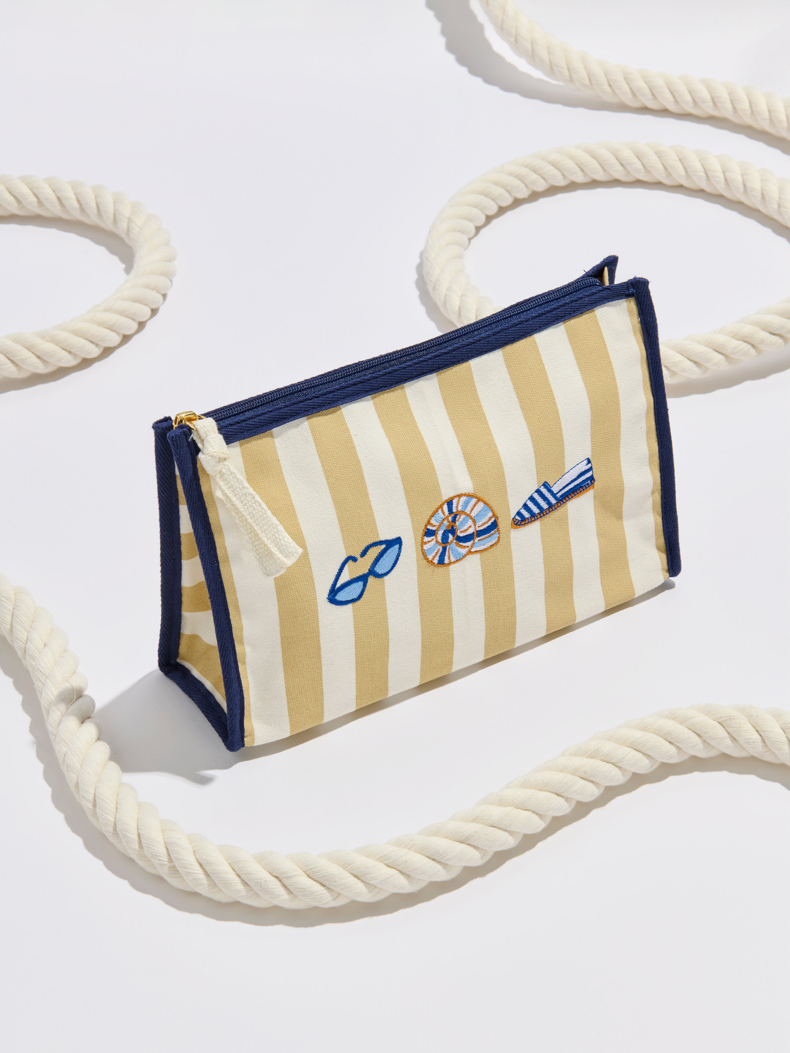 Shiraleah Shelly Zip Pouch, Natural