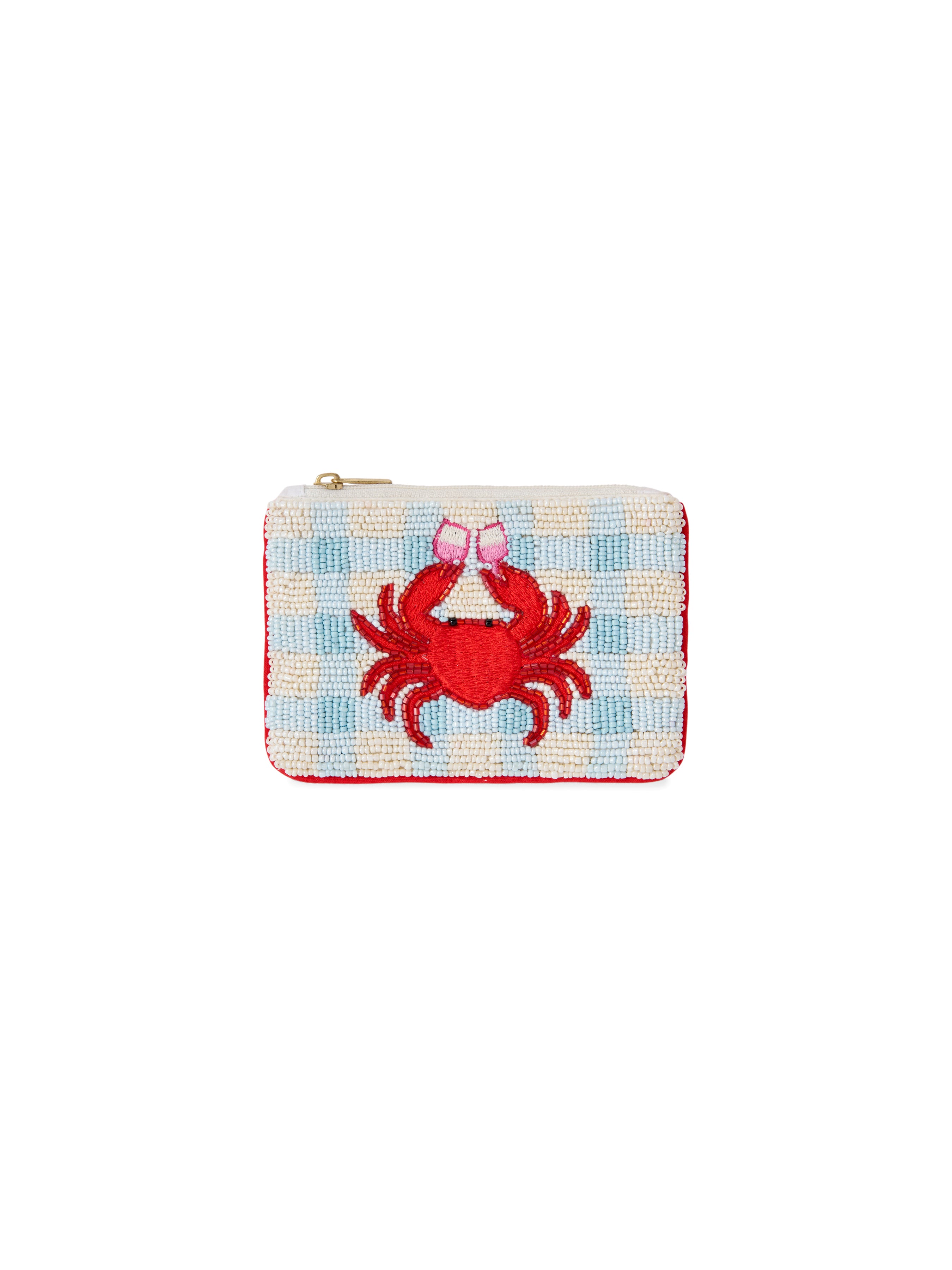 Shiraleah Riviera Beaded Coin Pouch, Blue