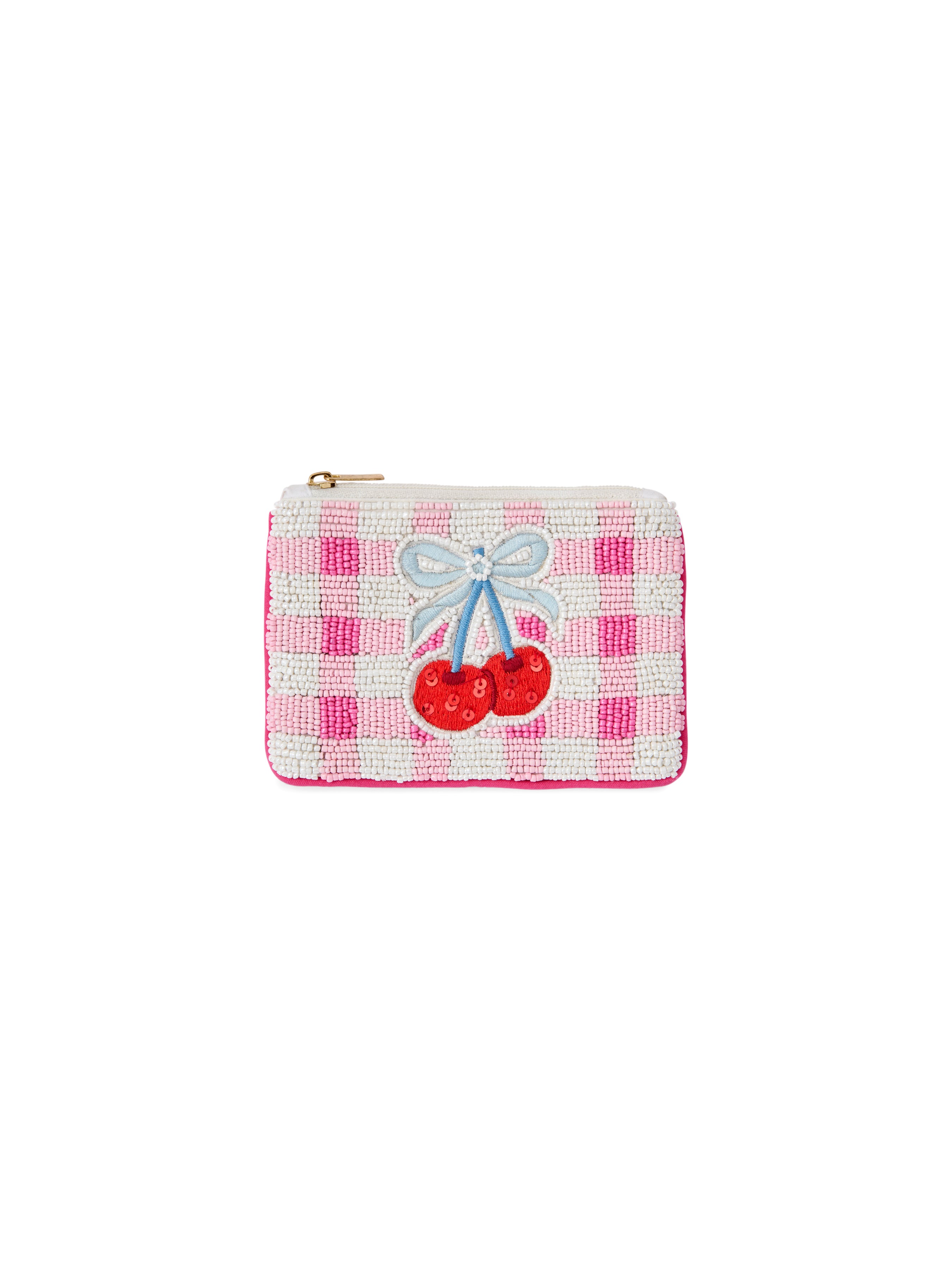 Shiraleah Chérie Beaded Coin Pouch, Pink