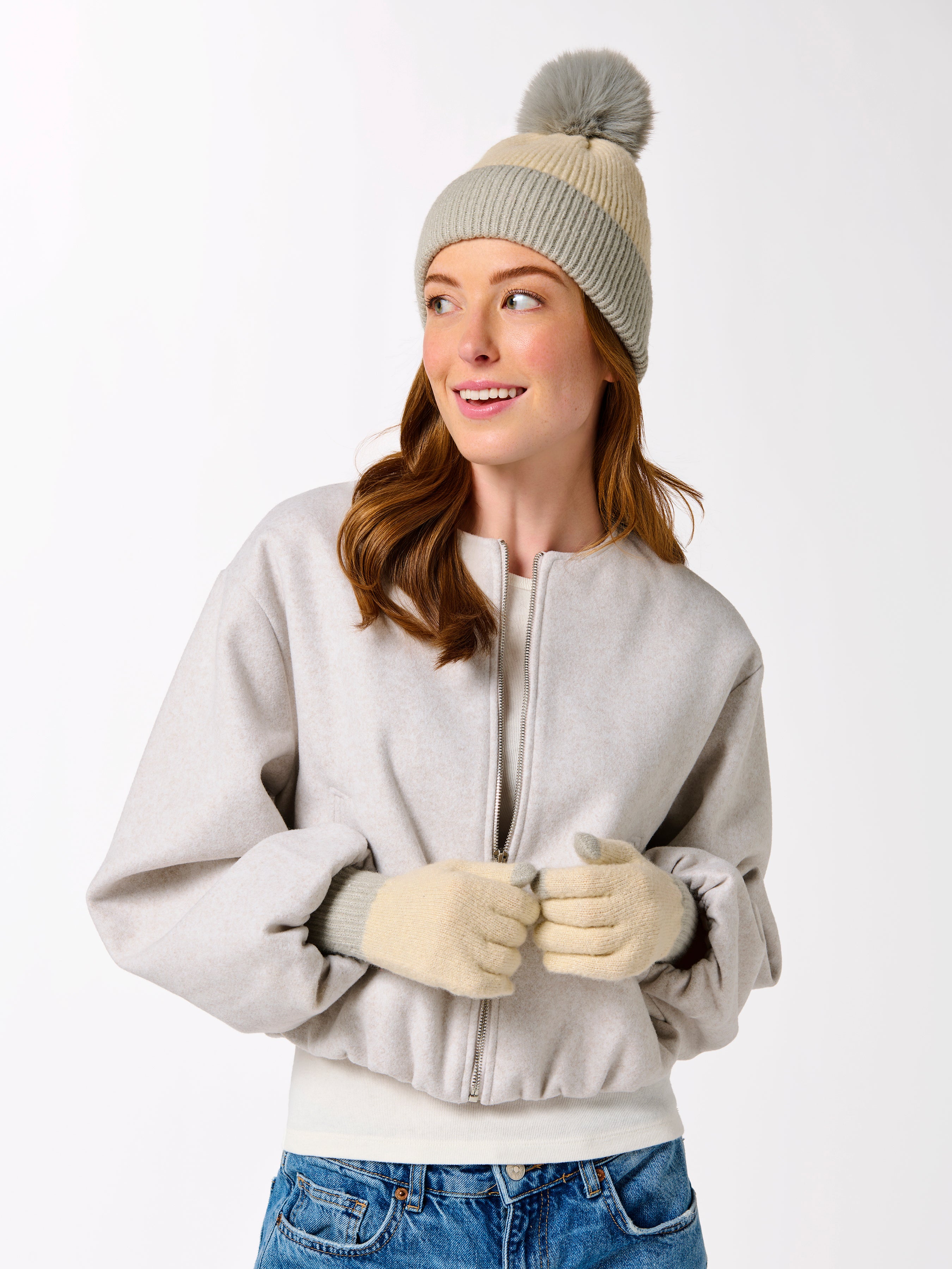 Shiraleah Tinsley Touchscreen Gloves OATMEAL