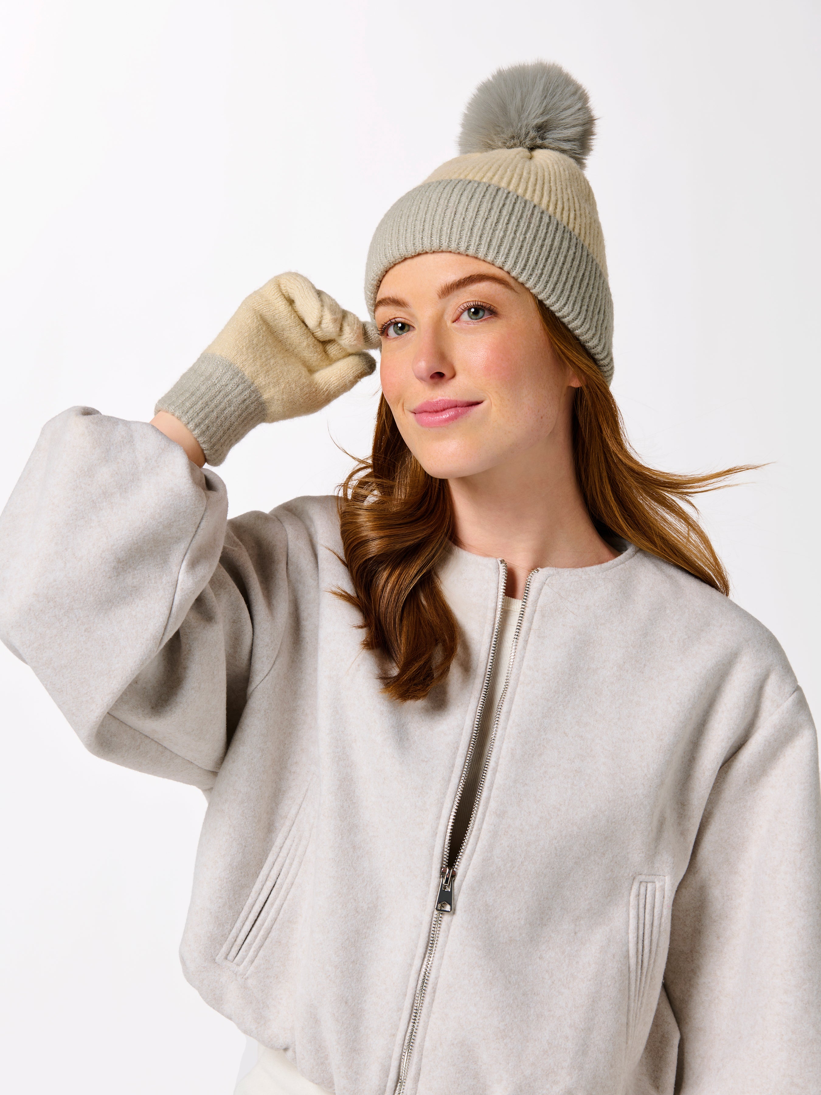 Shiraleah Tinsley Touchscreen Gloves OATMEAL