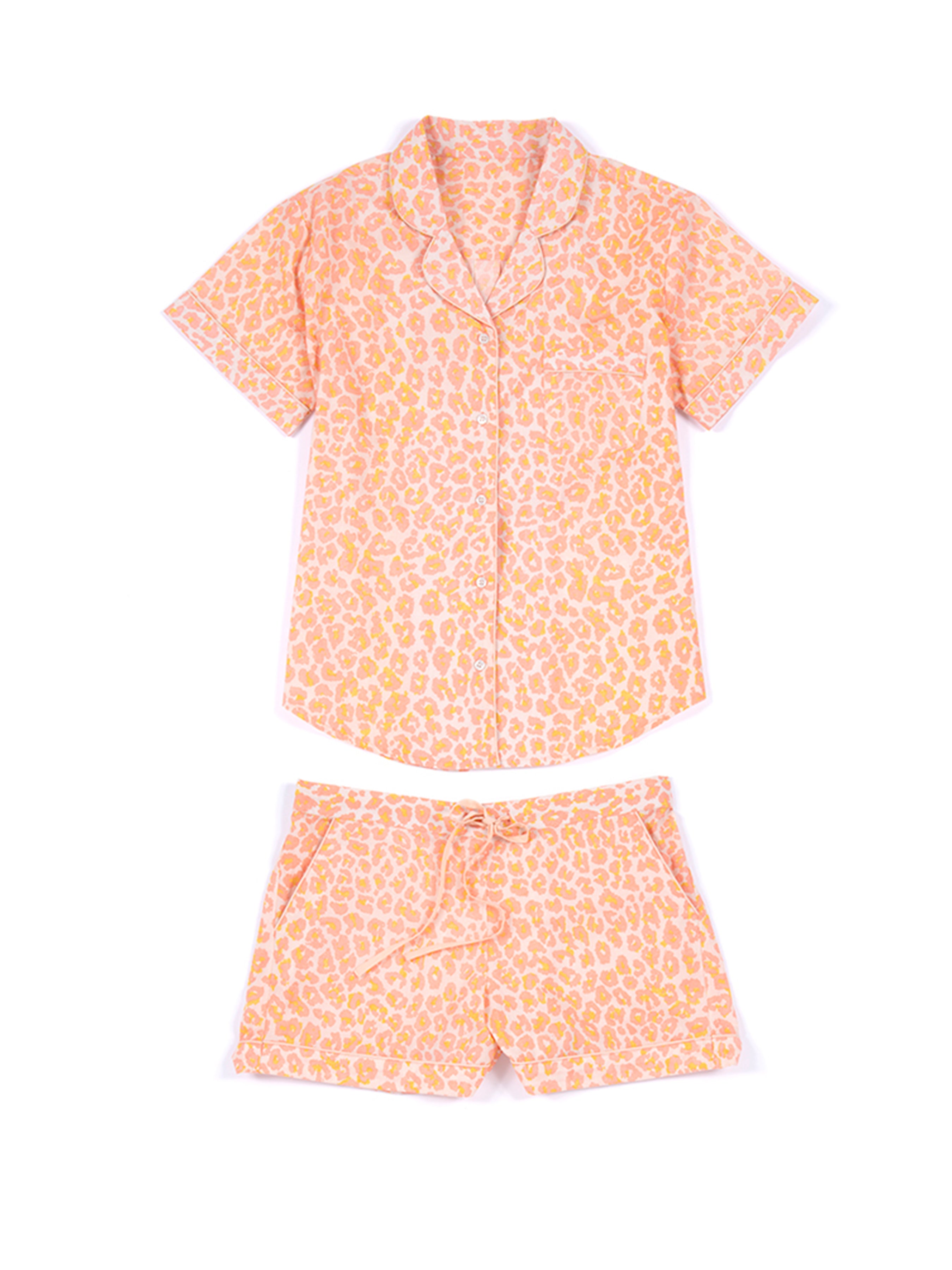 Shiraleah Jerry Animal Print Pj Set, Blush - XL