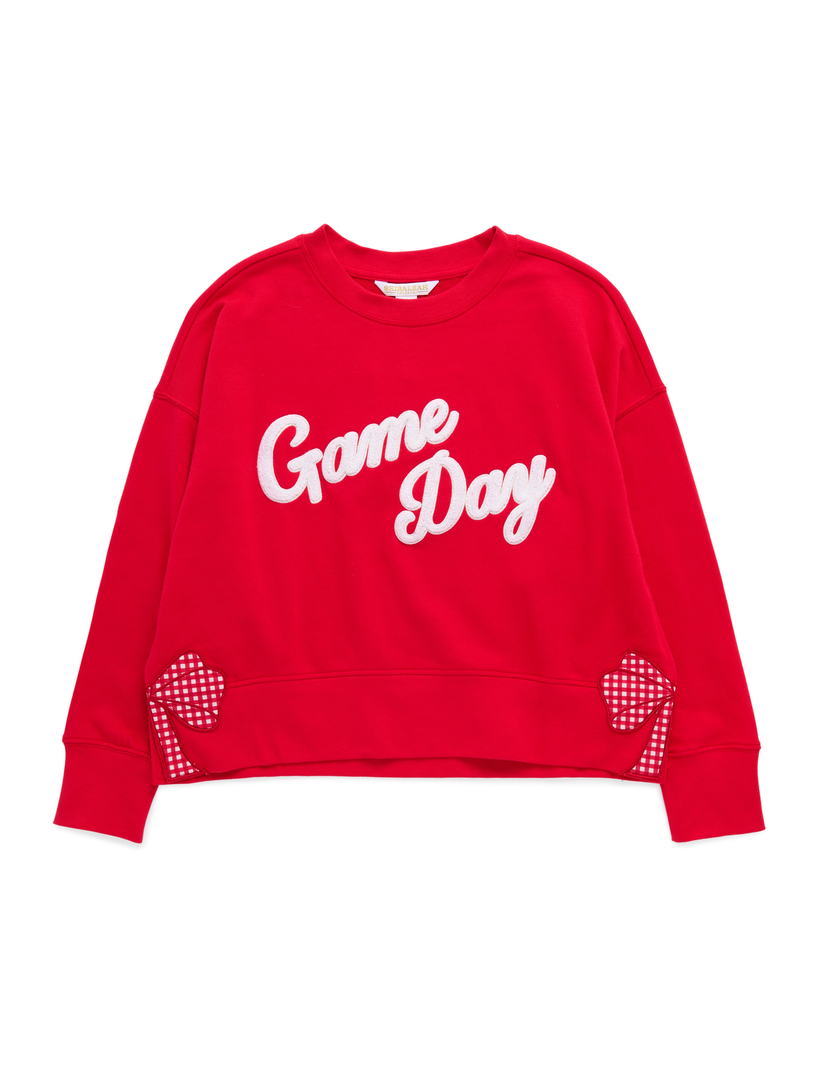 Shiraleah "Game Day" Relaxed Sweatshirt, Red RED / EXTRA SMALL