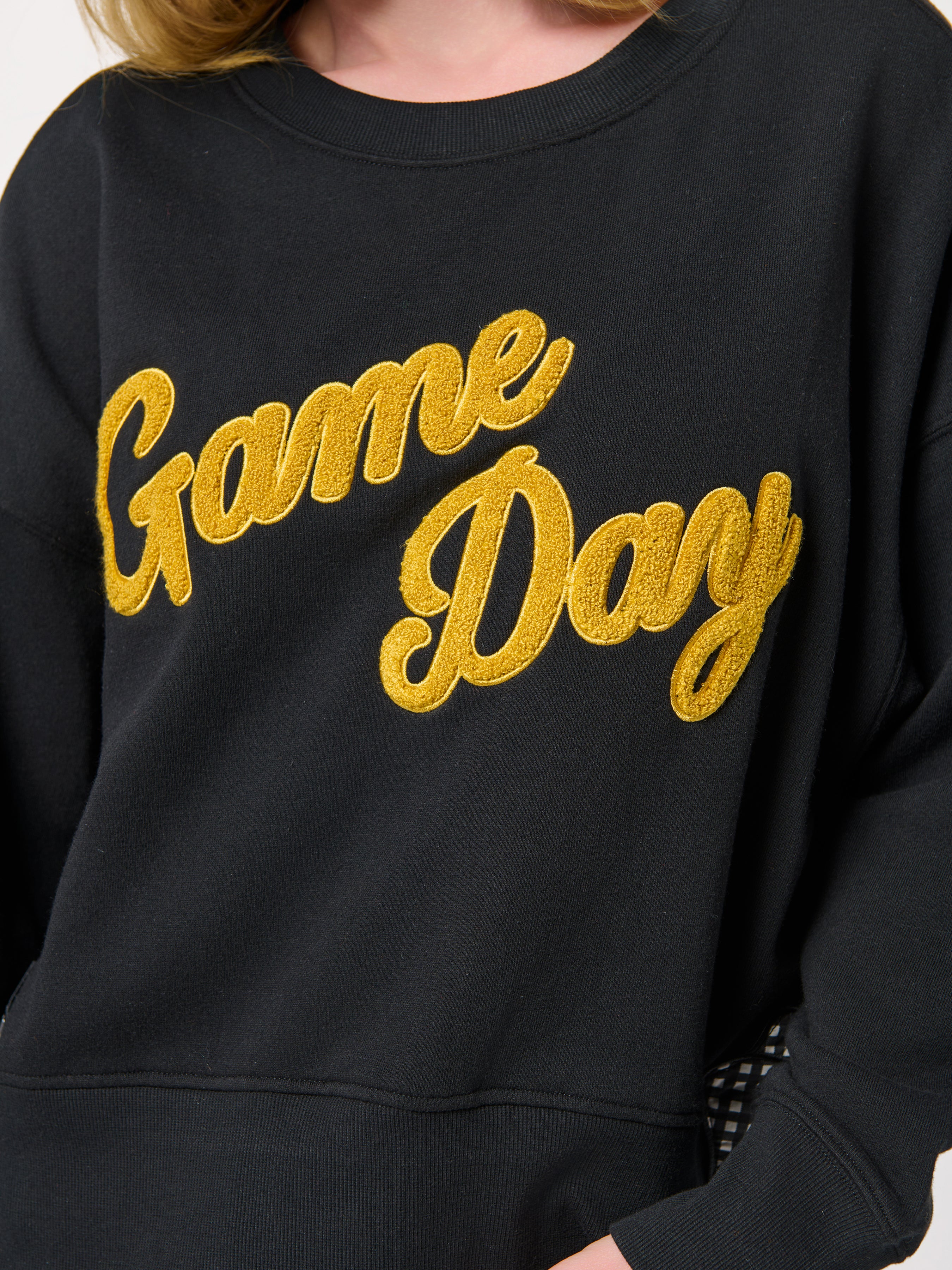 Shiraleah "Game Day" Relaxed Sweatshirt, Black BLACK / EXTRA SMALL