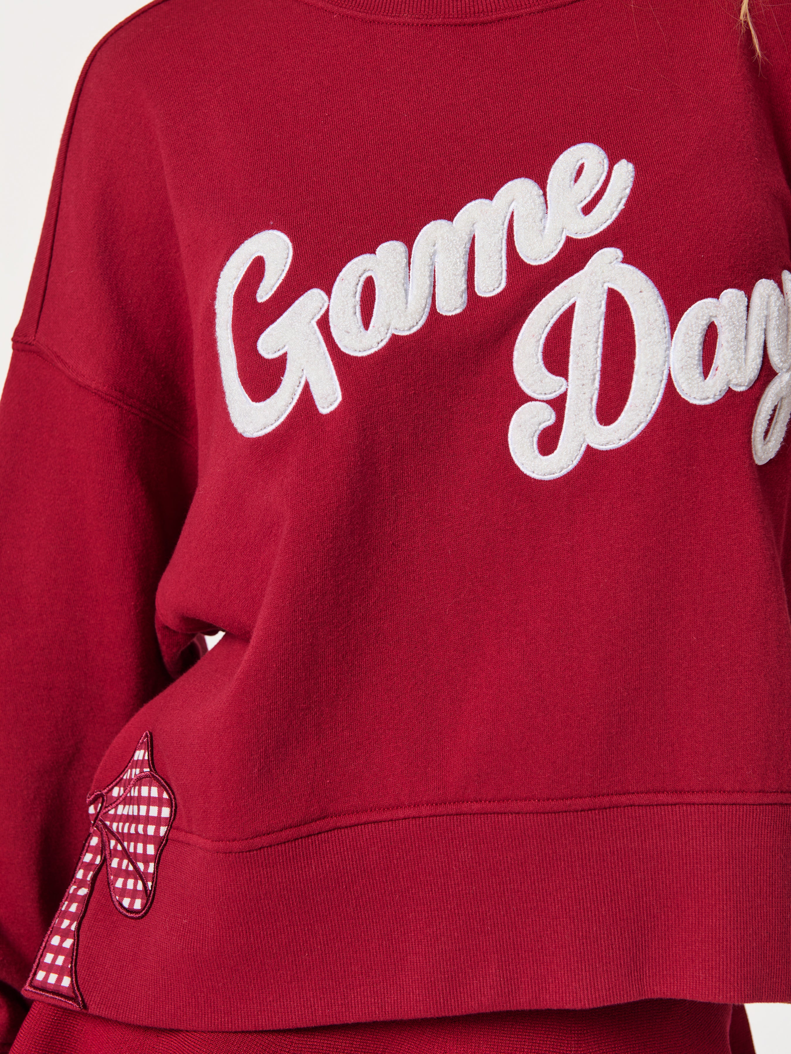 Shiraleah "Game Day" Relaxed Sweatshirt, Maroon MAROON / EXTRA SMALL