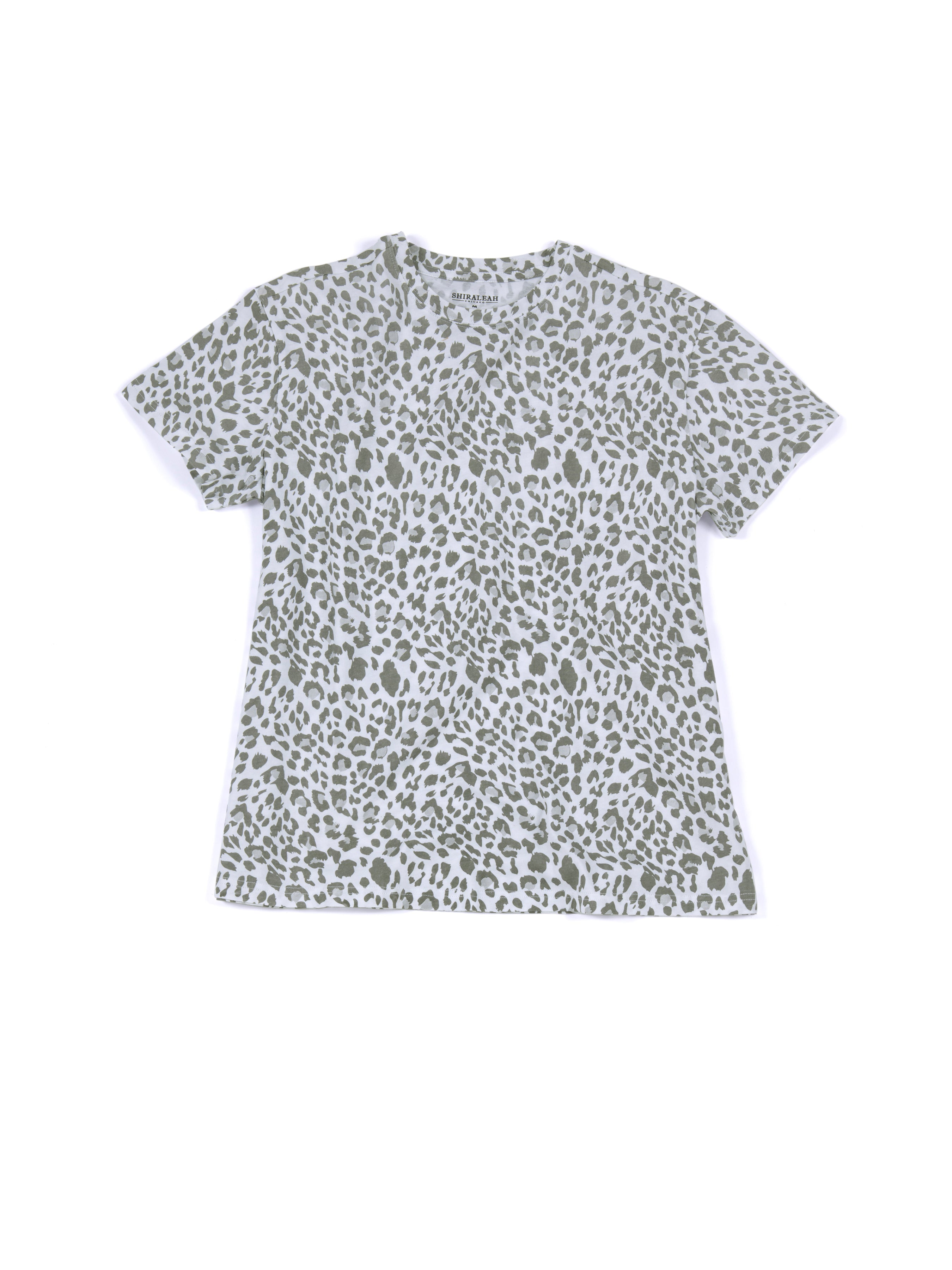 Shiraleah Kiara Leopard Print T-Shirt, Grey