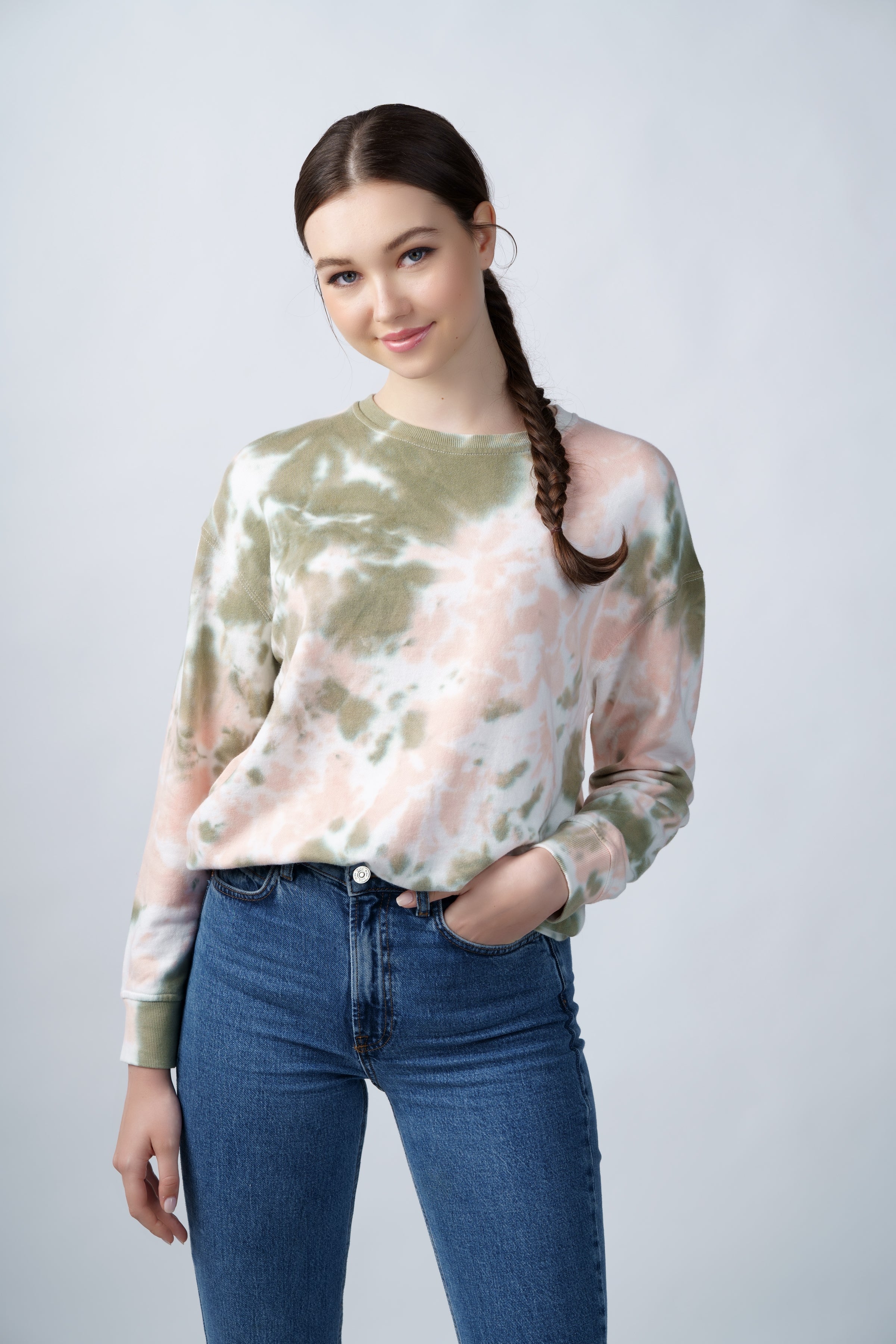 Shiraleah Rae Tie Dye Sweatshirt, Green