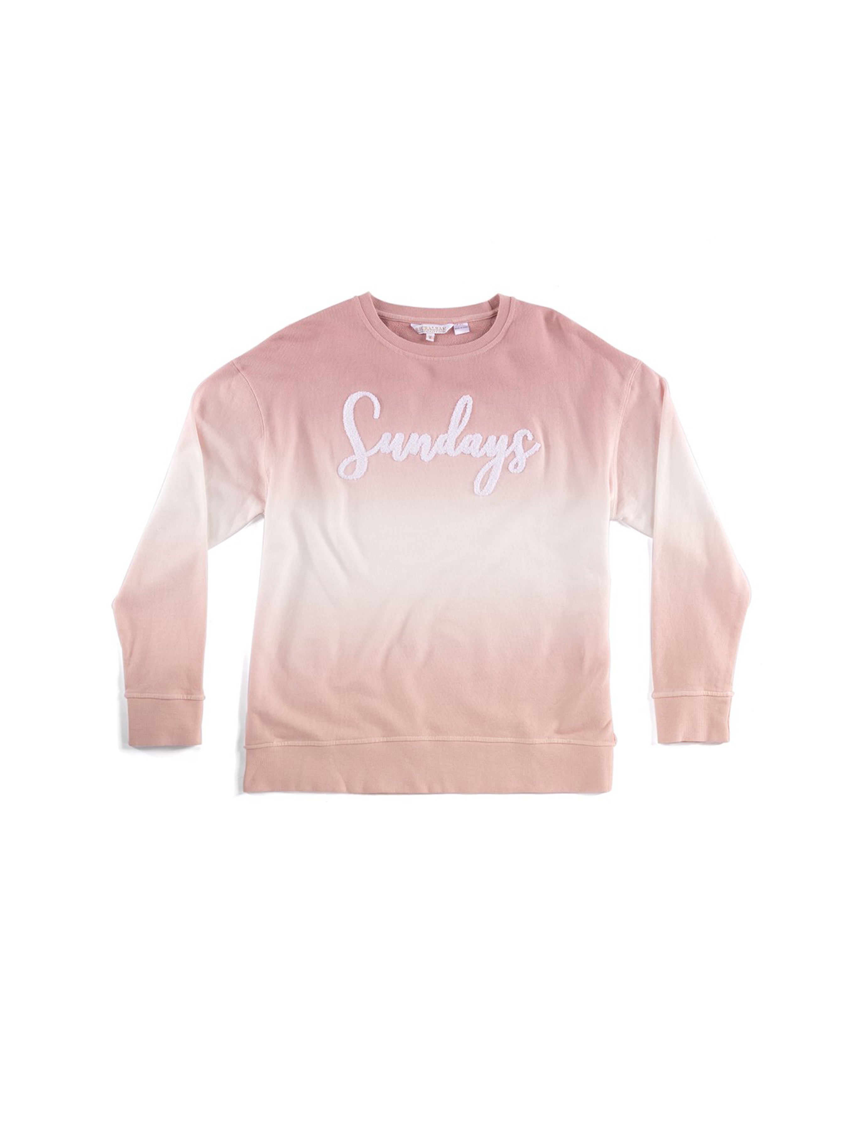 Assorted Set Of 6 "Sundays" Sweatshirts, Pink