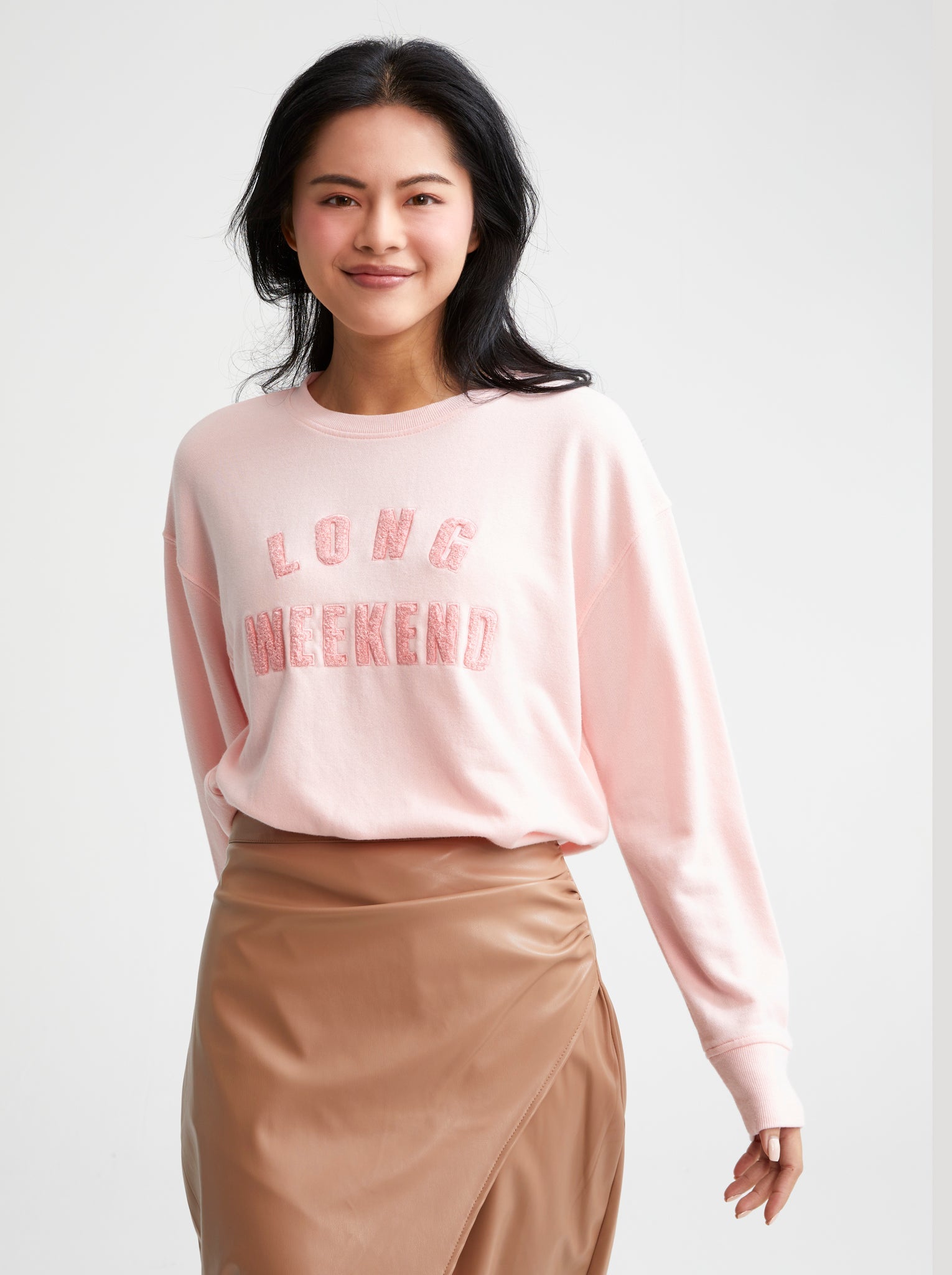 Assorted Set Of 6 "Long Weekend" Sweatshirts, Rose