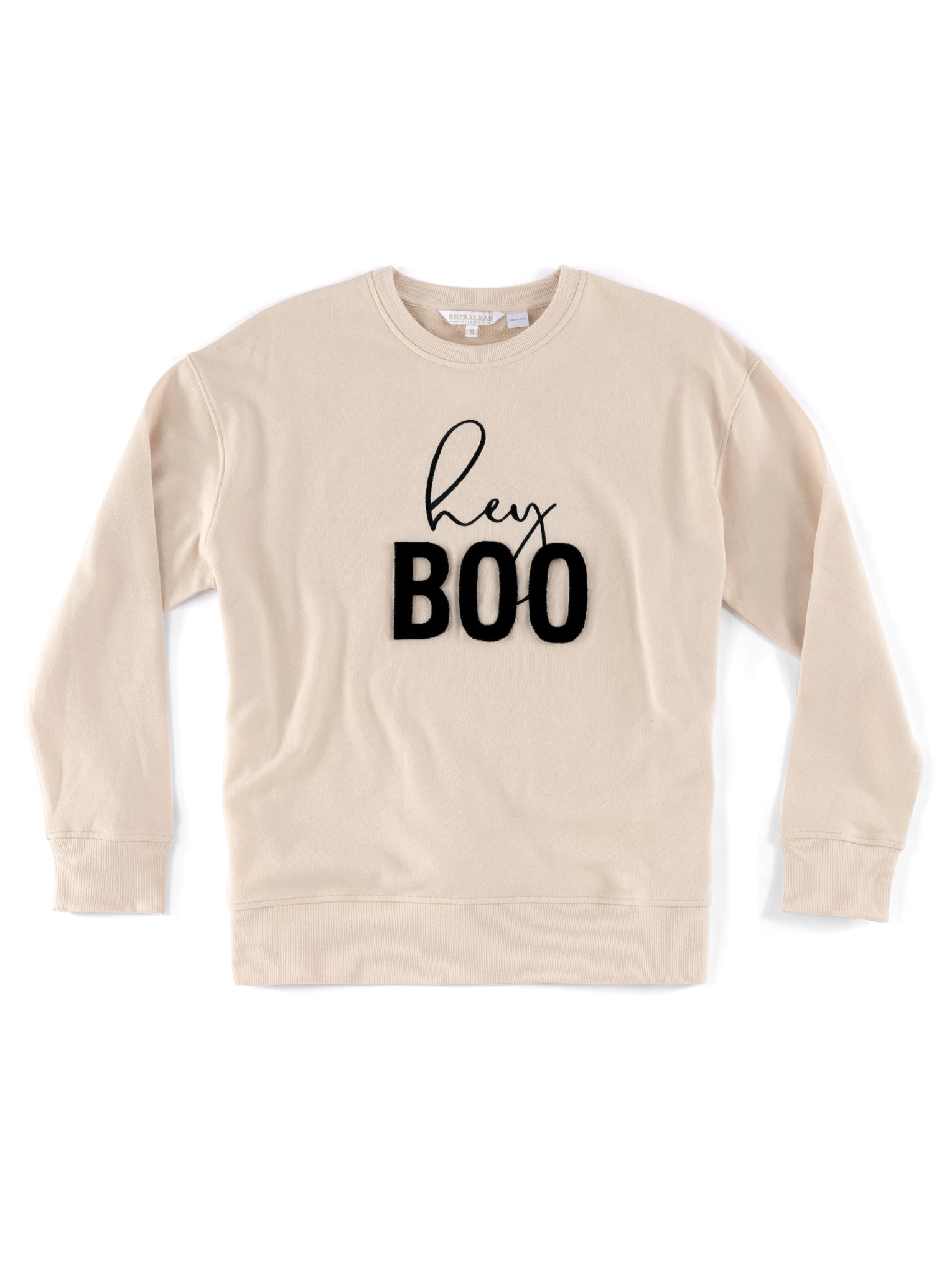 Assorted Set Of 6 "Hey Boo" Sweatshirts, Putty