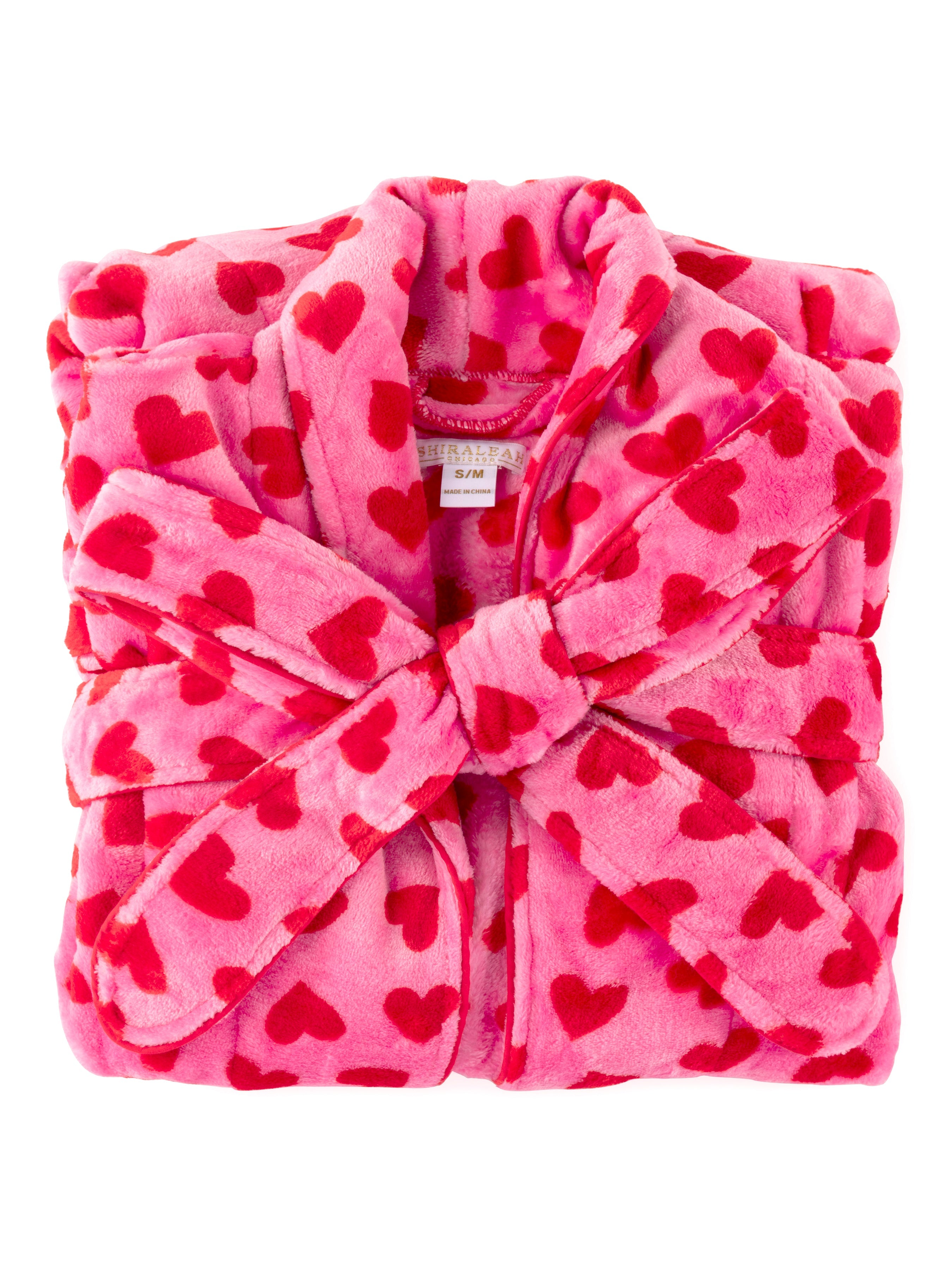 Shiraleah Assorted Set Of 2 Hearts Robes , Pink