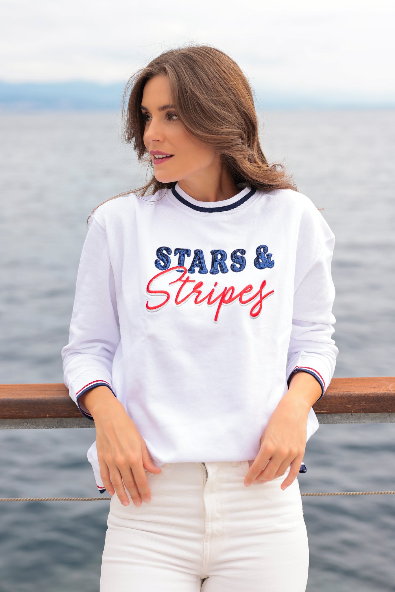 Shiraleah Assorted Set of 6 "Stars & Stripes" Sweatshirts, White