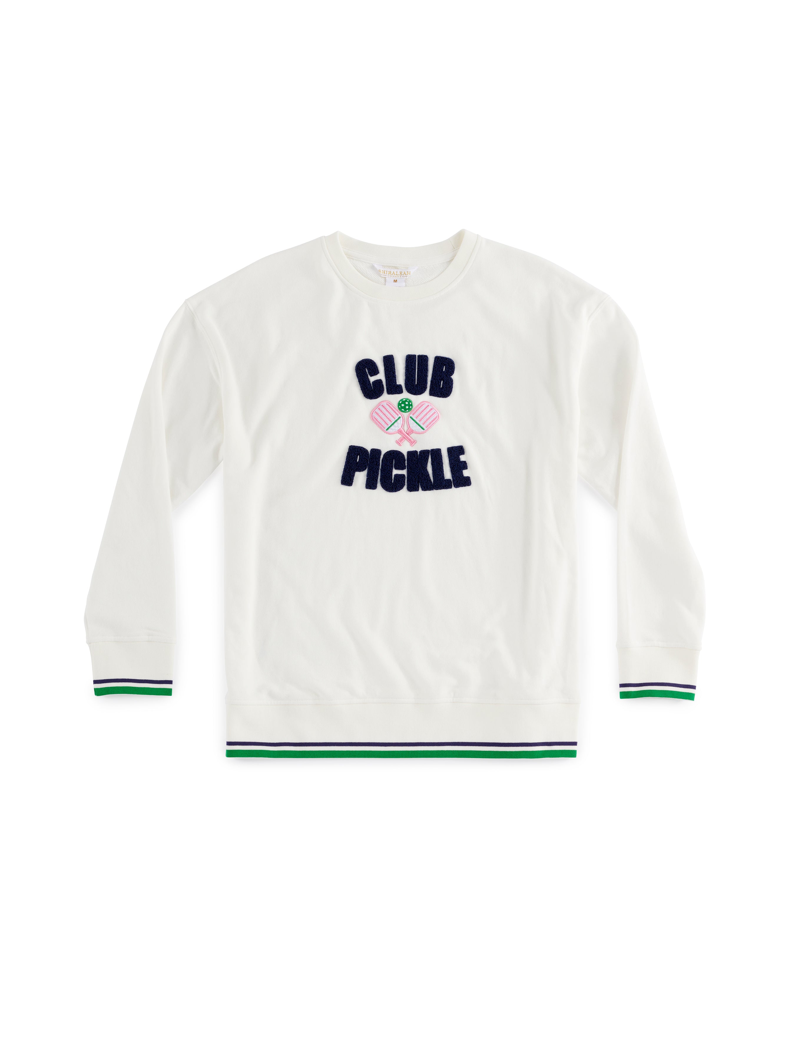 Shiraleah Assorted Set of 6 "Club Pickle" Sweatshirts, Ivory