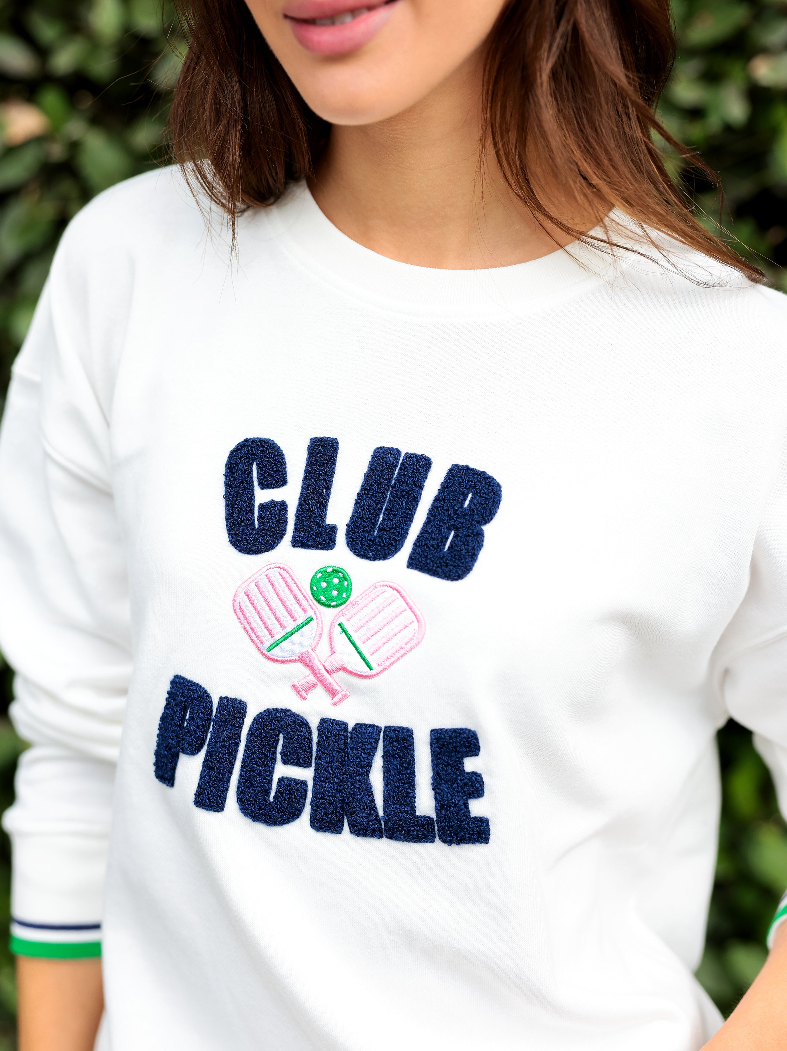 Shiraleah Assorted Set of 6 "Club Pickle" Sweatshirts, Ivory