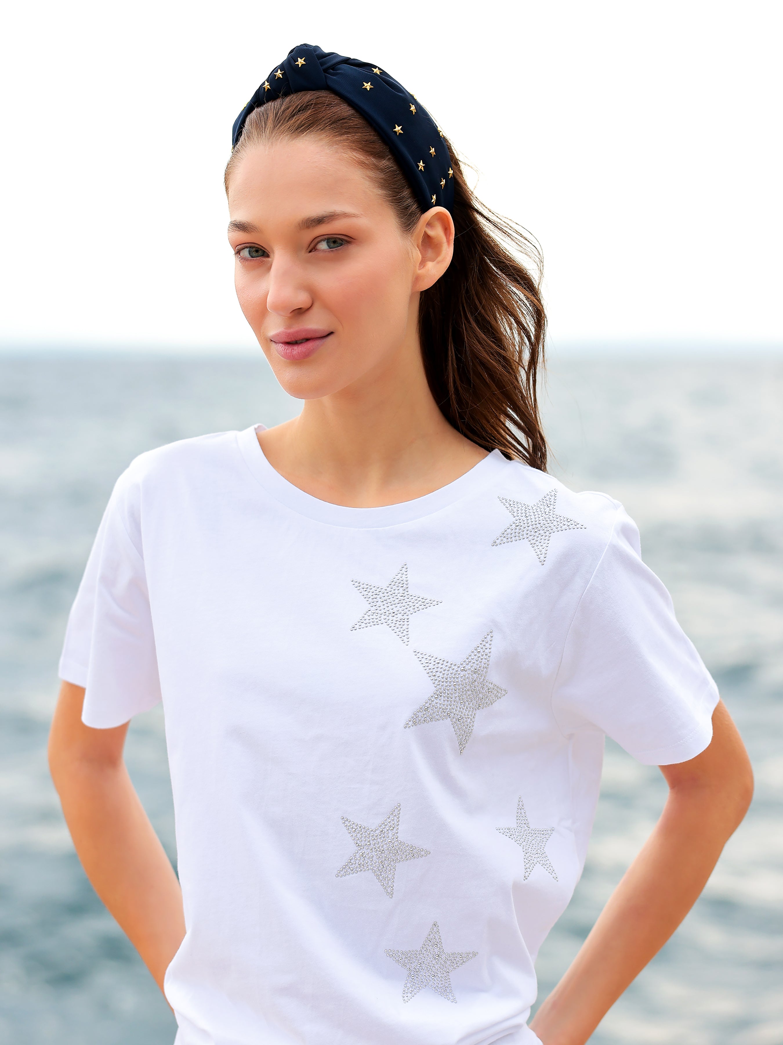 Shiraleah Assorted Set of 6 Stars T-Shirts, White