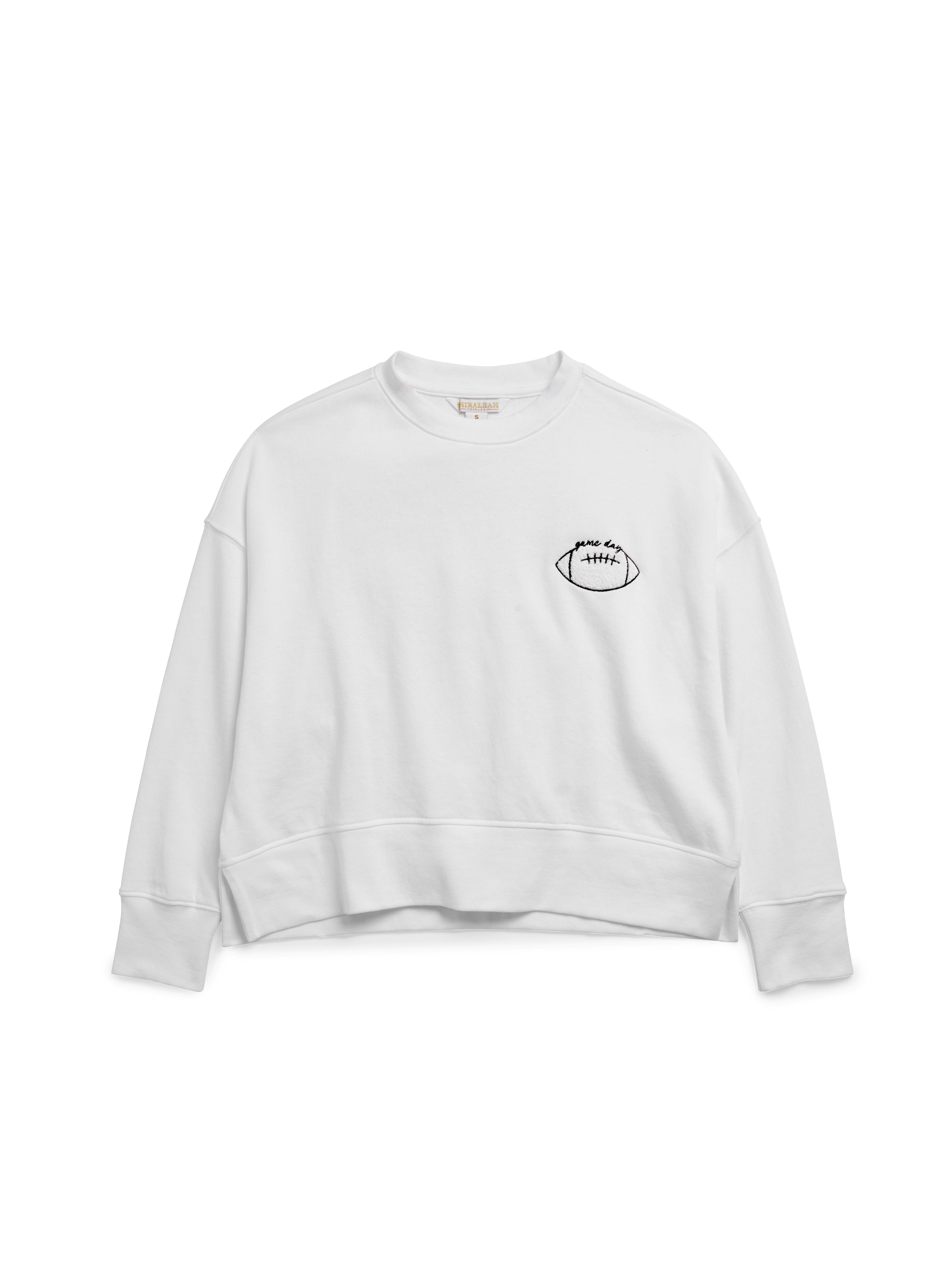 Shiraleah Assorted Set of 6 "Tailgate" Relaxed Sweatshirts WHITE