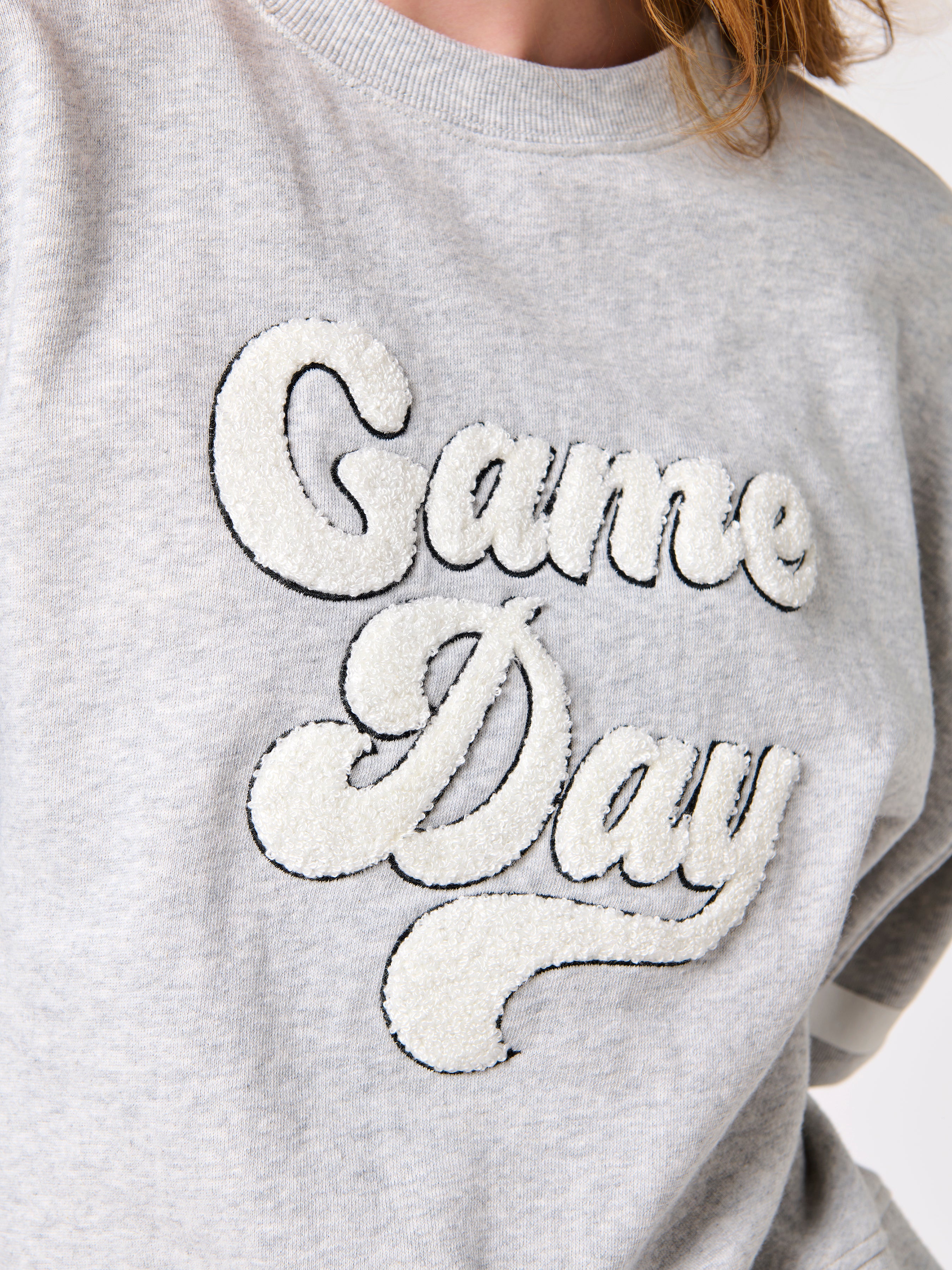 Shiraleah Assorted Set of 6 "Game Day" Relaxed Sweatshirts GREY