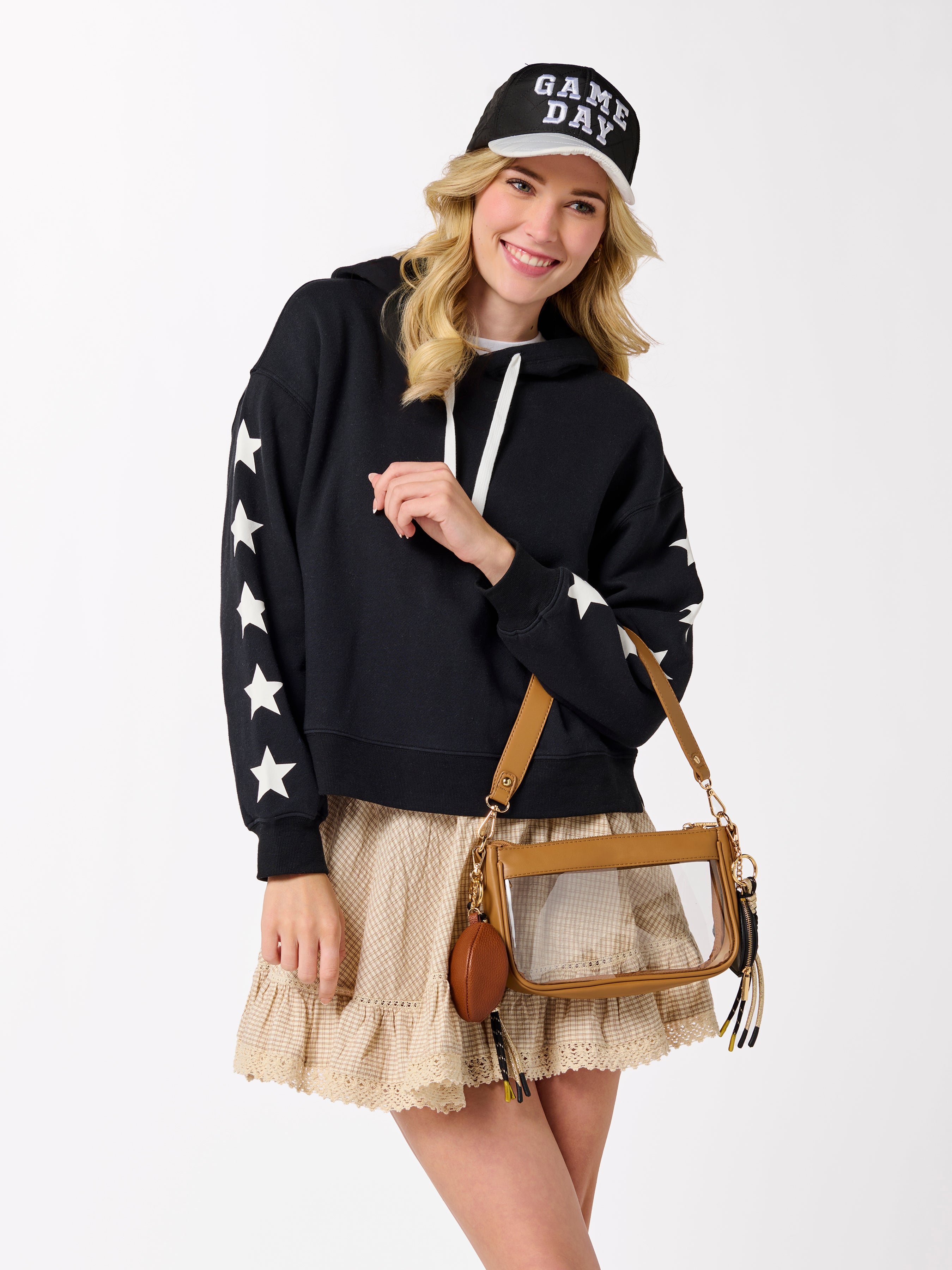 Shiraleah Assorted Set of 6 Stars Relaxed Hoodies BLACK