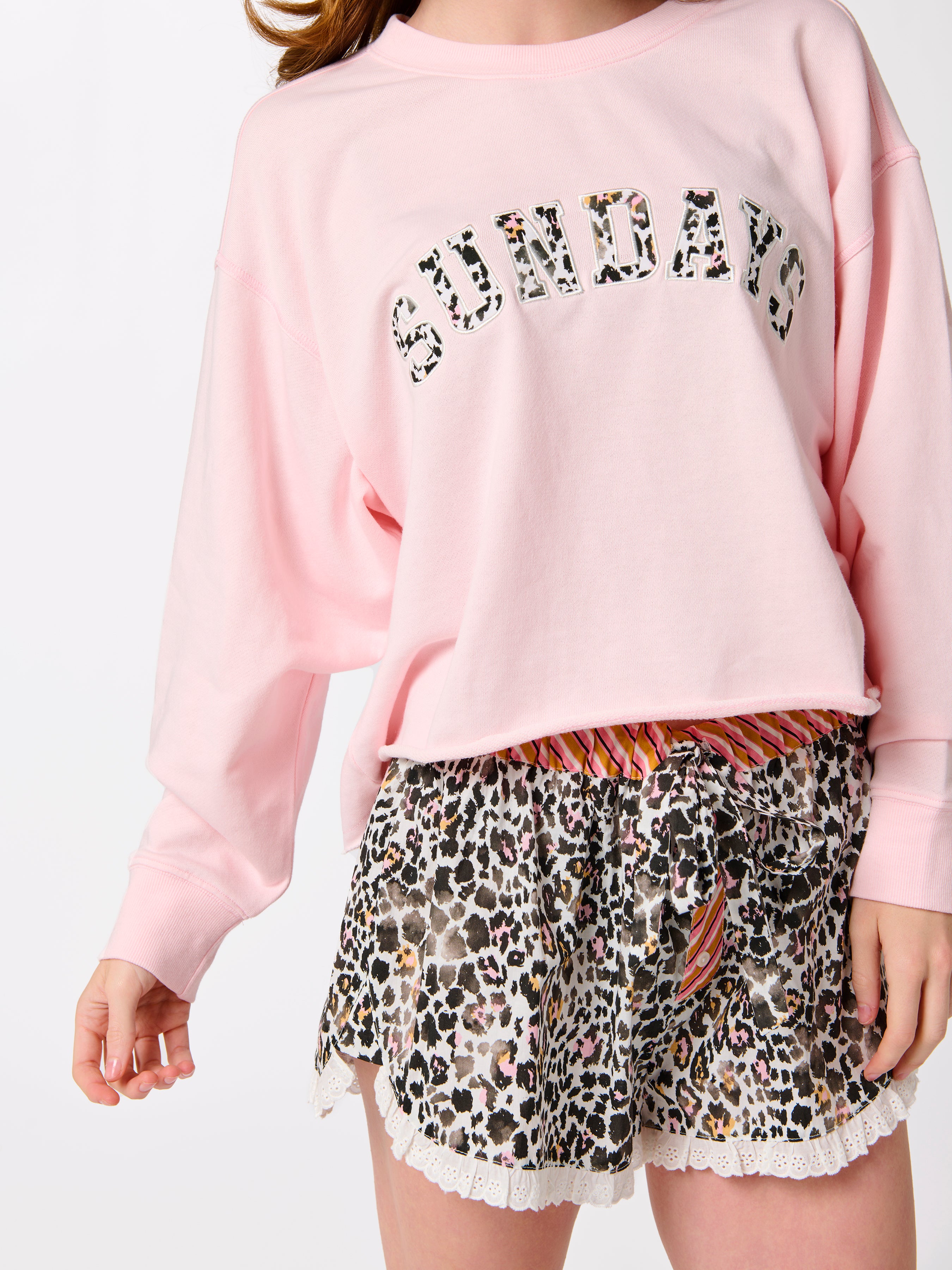 Shiraleah "Sundays" Lounge Sweatshirt, Blush