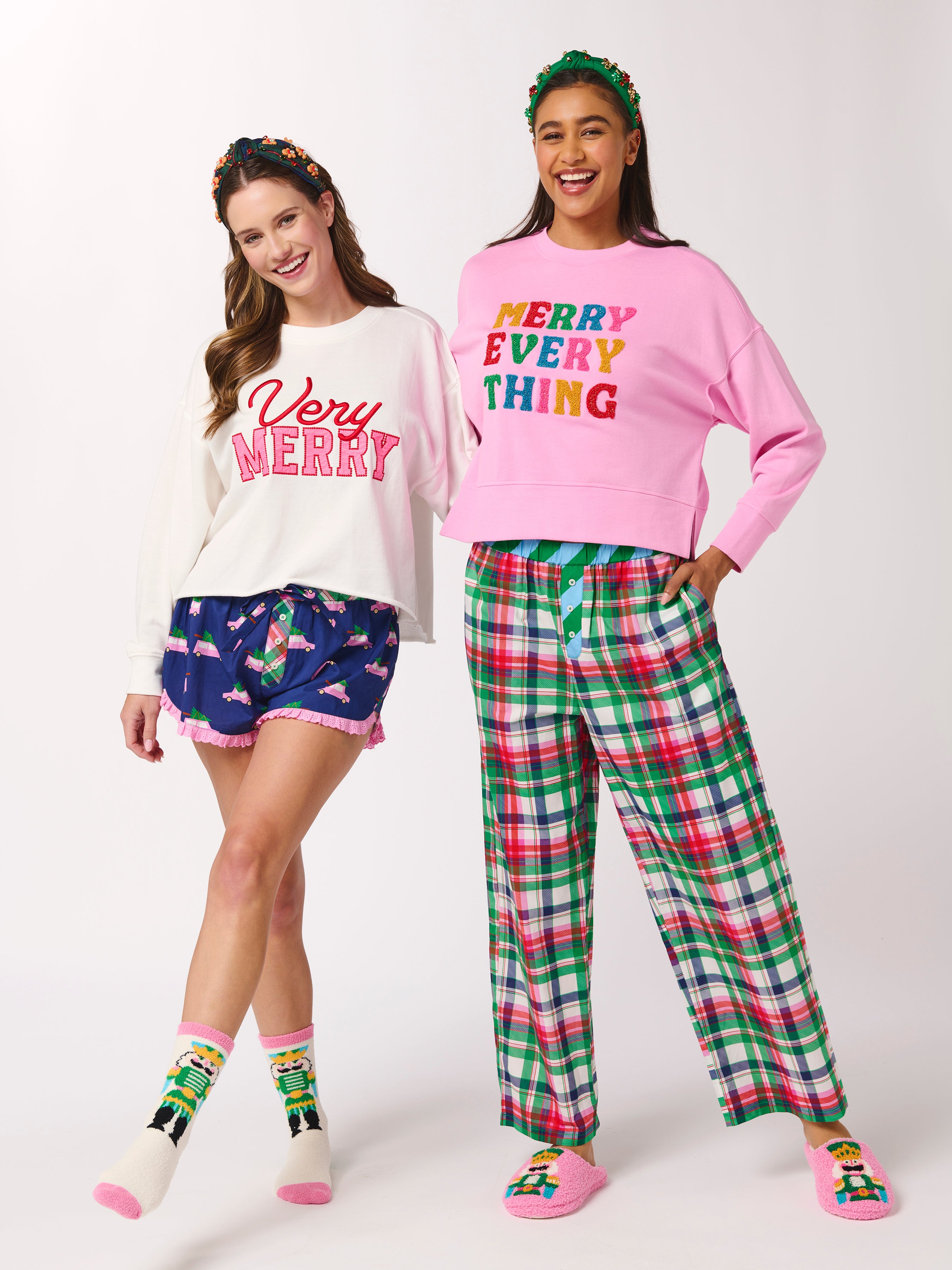 Shiraleah "Very Merry" Lounge Sweatshirt, Ivory