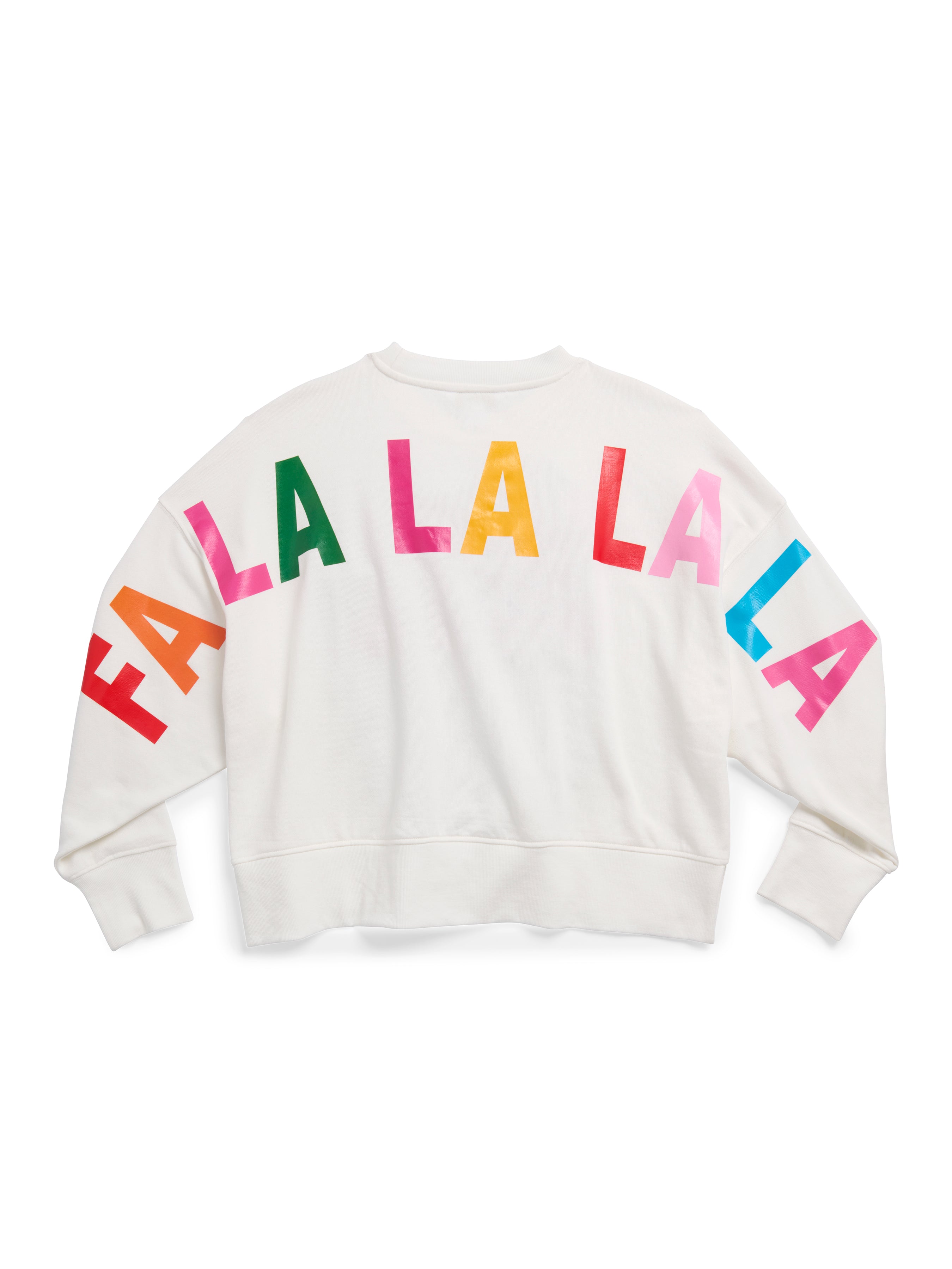 Shiraleah Assorted Set Of 6 "Tis The Season/Fa La La" Relaxed Sweatshirts, Ivory