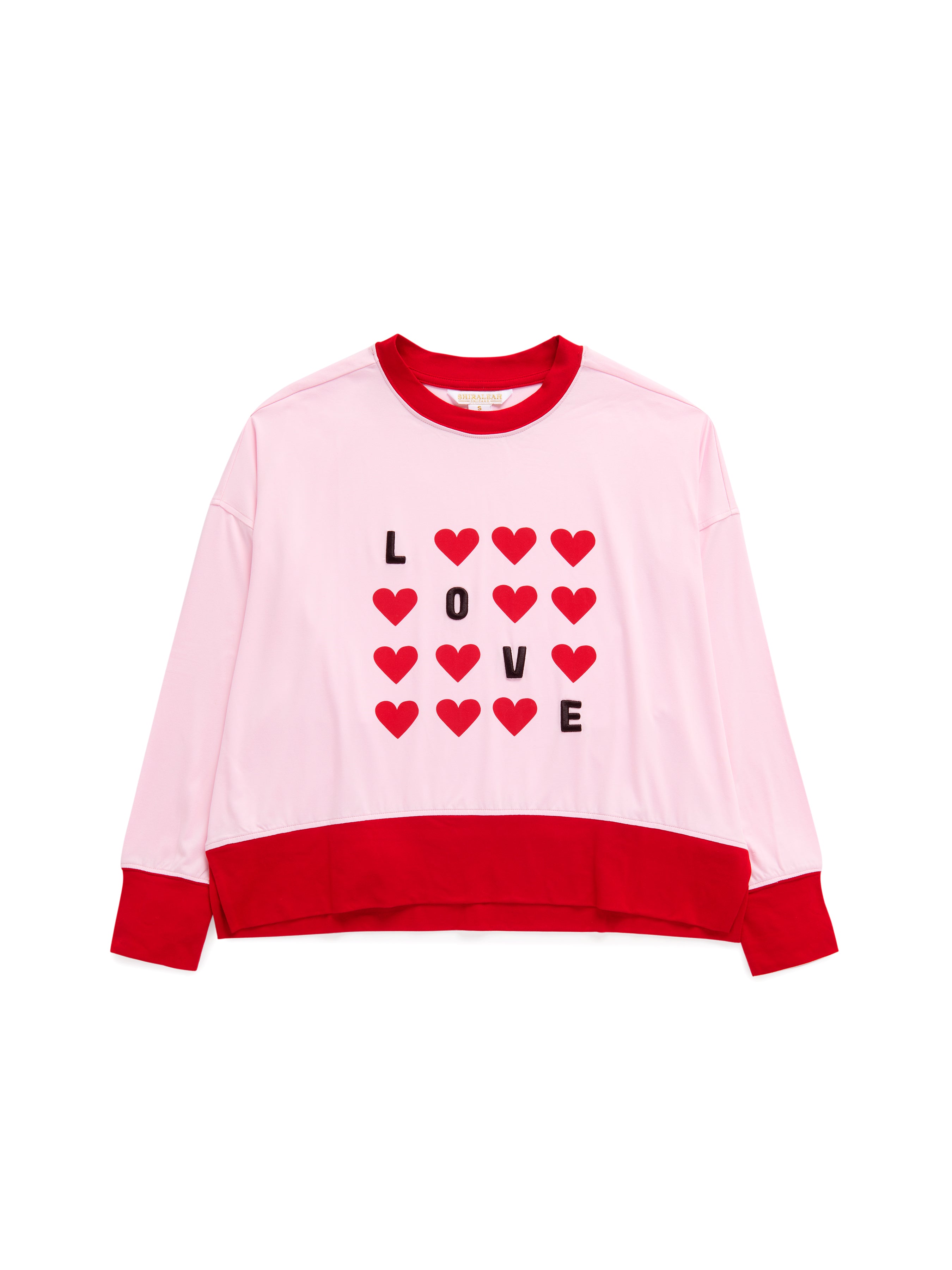 Shiraleah "Love" Ultra-Soft Jersey Knit PJ Set, Blush SMALL
