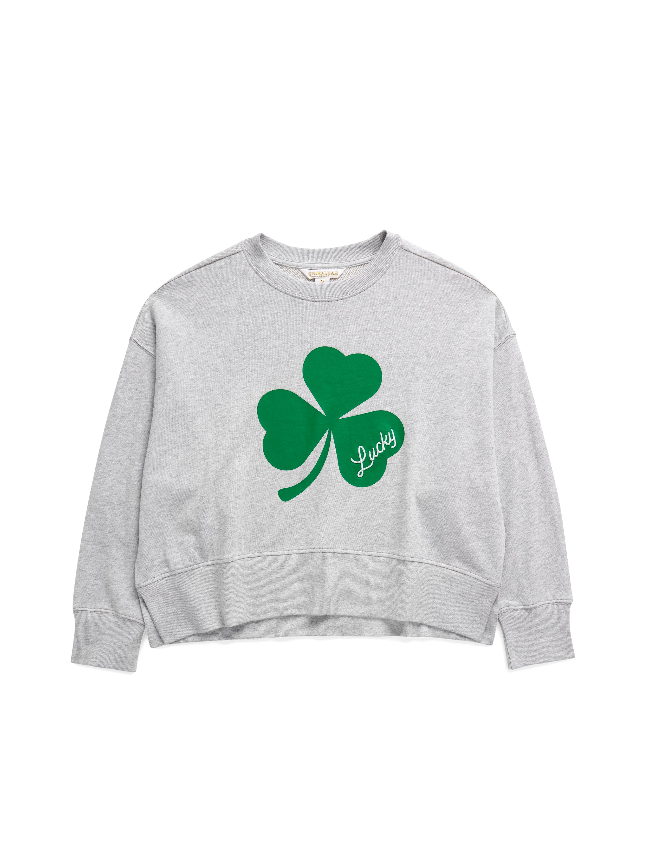 Shiraleah Assorted Set of 7 Shamrock "Lucky" Relaxed Sweatshirts, Grey GREY