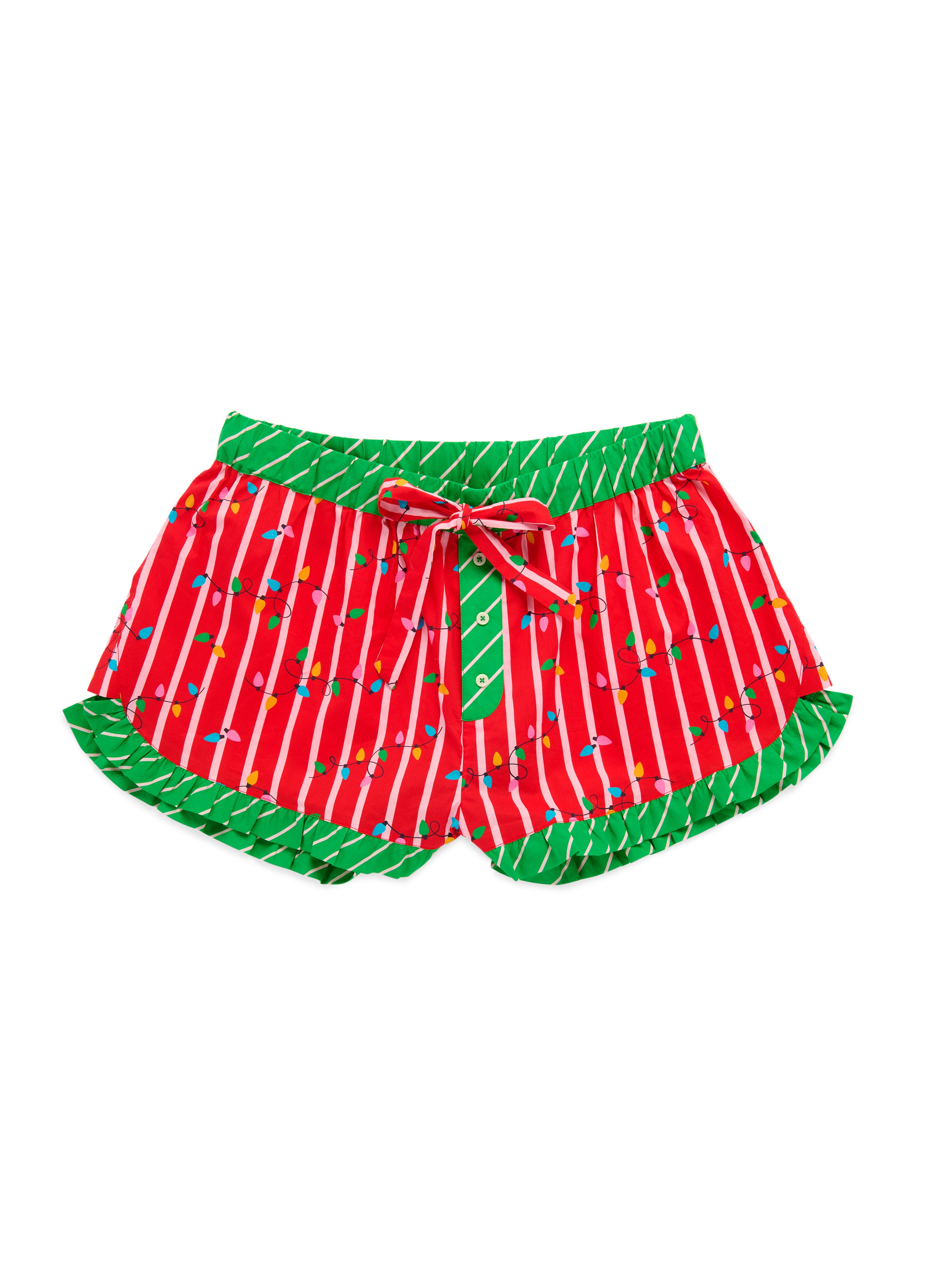 Shiraleah String Lights Boxer Short, Red RED / EXTRA SMALL