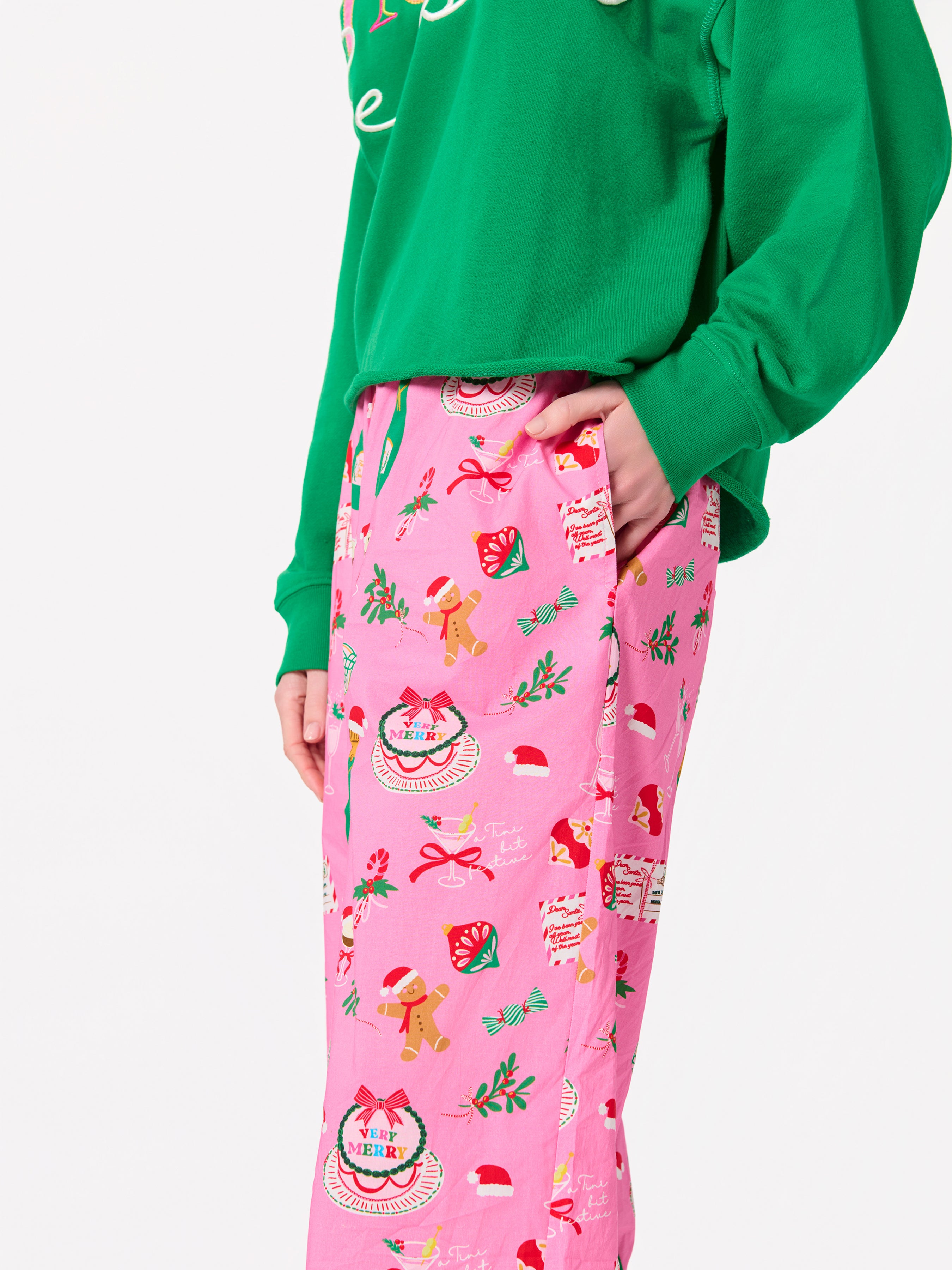 Shiraleah Merry Icons Boxer Pant, Pink PINK / EXTRA SMALL