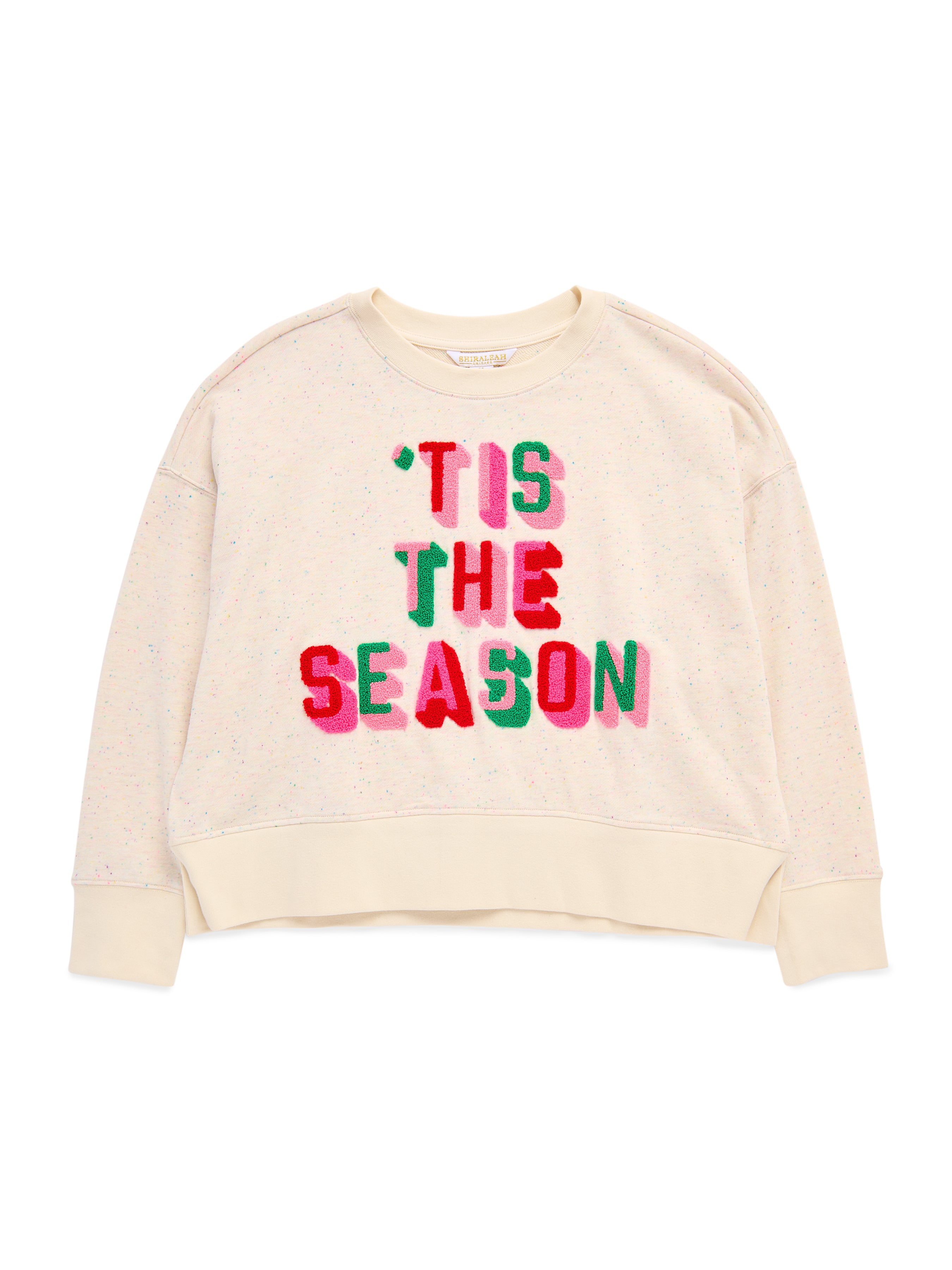 Shiraleah "Tis The Season" Relaxed Sweatshirt, Cream CREAM / EXTRA SMALL