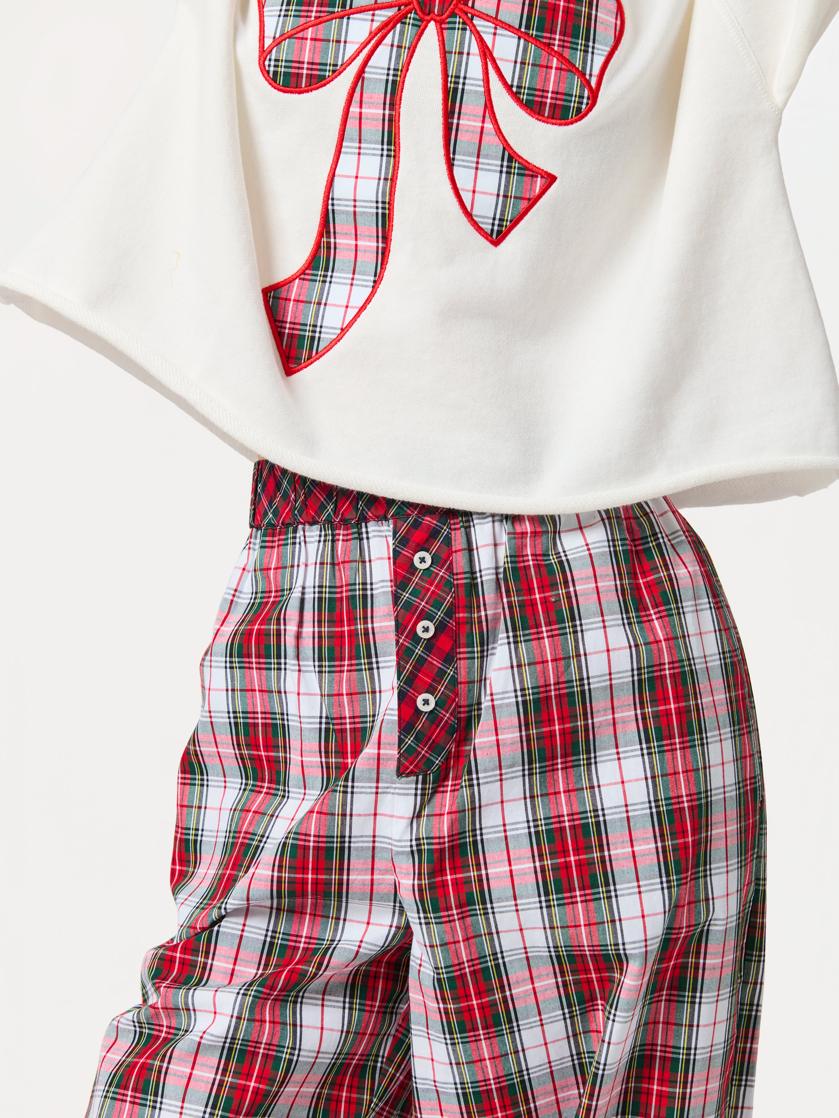 Shiraleah Tartan Boxer Pant, Red RED / EXTRA SMALL
