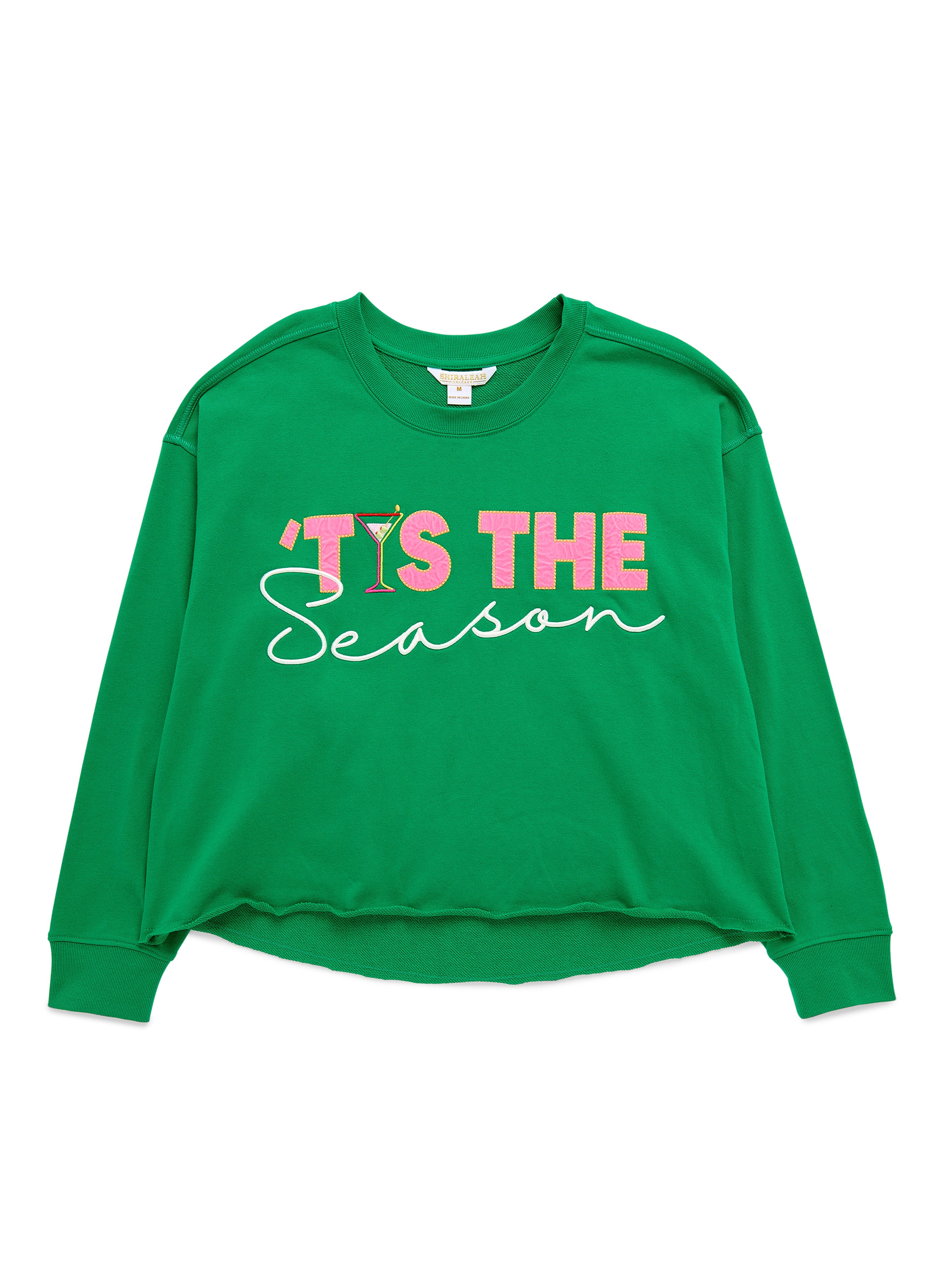 Shiraleah "Tis The Season" Lounge Sweatshirt, Green GREEN / EXTRA SMALL