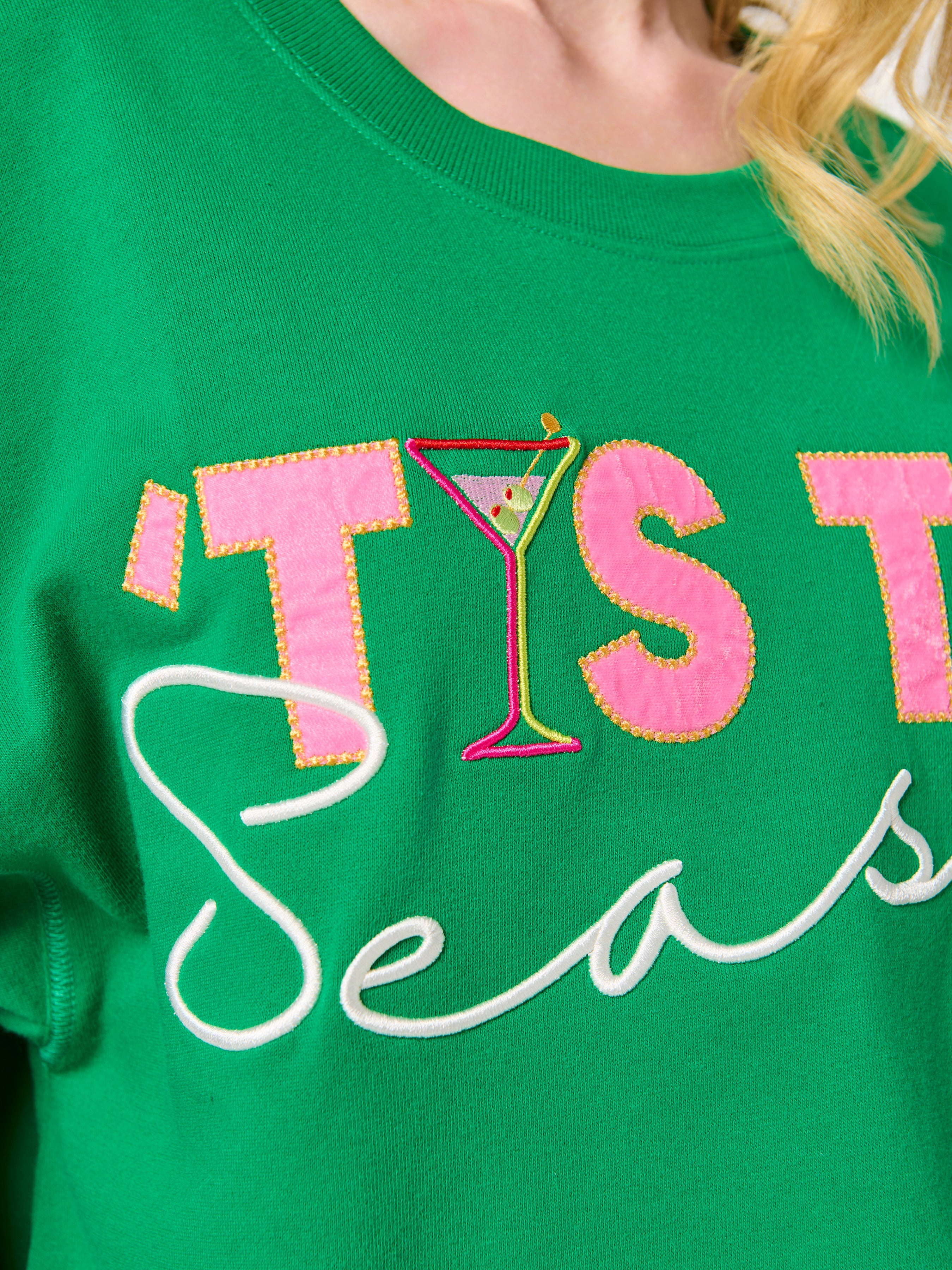 Shiraleah "Tis The Season" Lounge Sweatshirt, Green GREEN / EXTRA SMALL