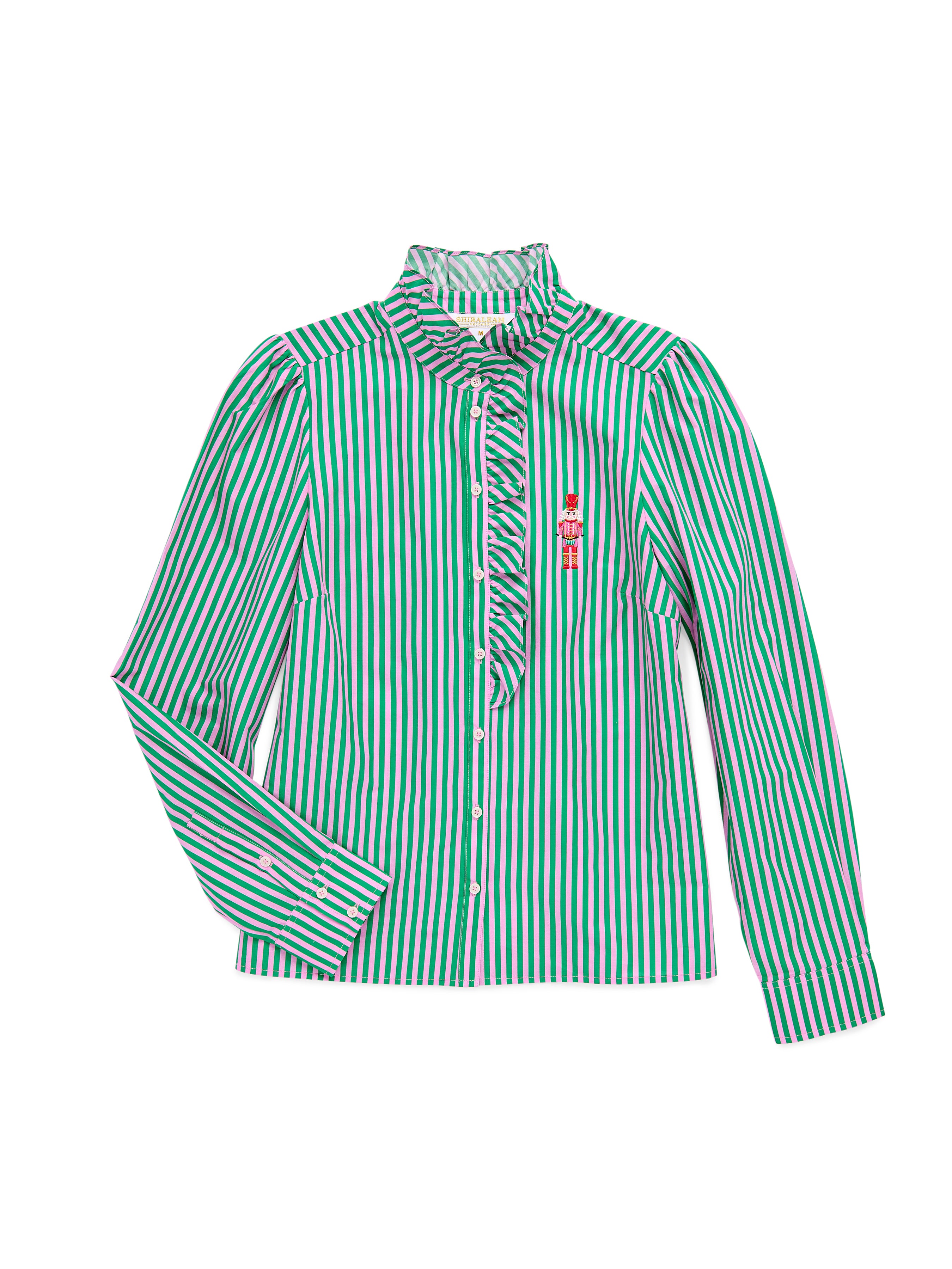 Shiraleah Nutcracker Ruffle Blouse, Green GREEN / EXTRA SMALL