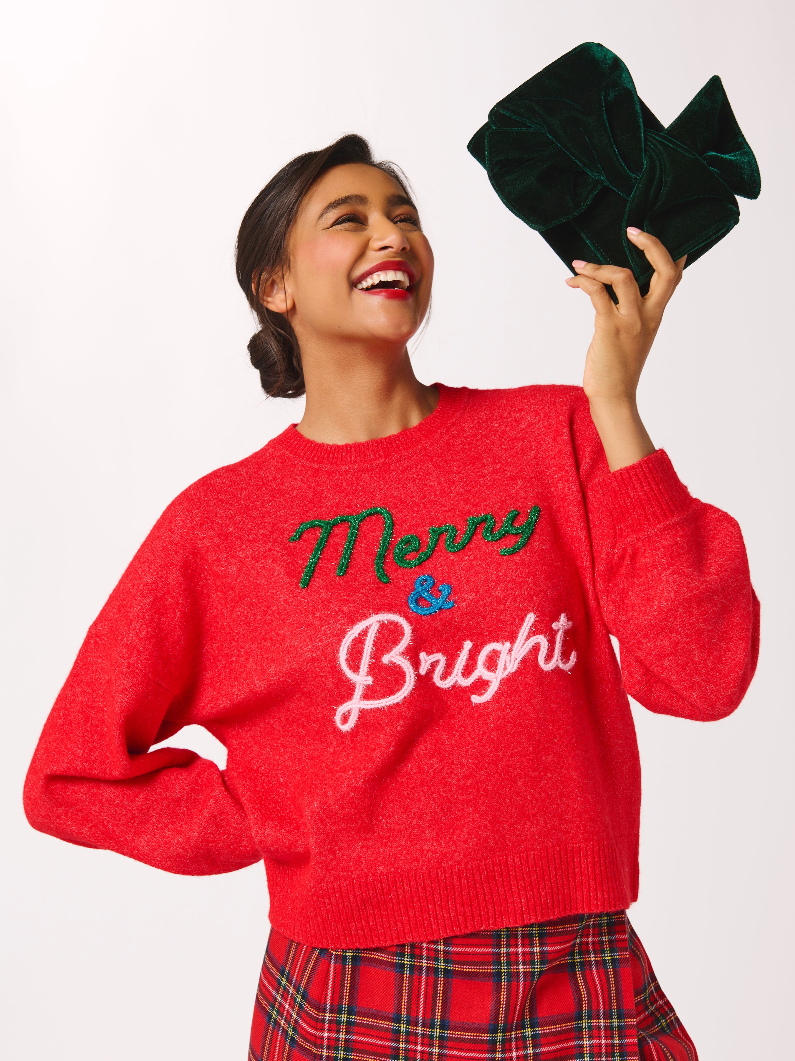 Shiraleah "Merry & Bright" Sweater, Red