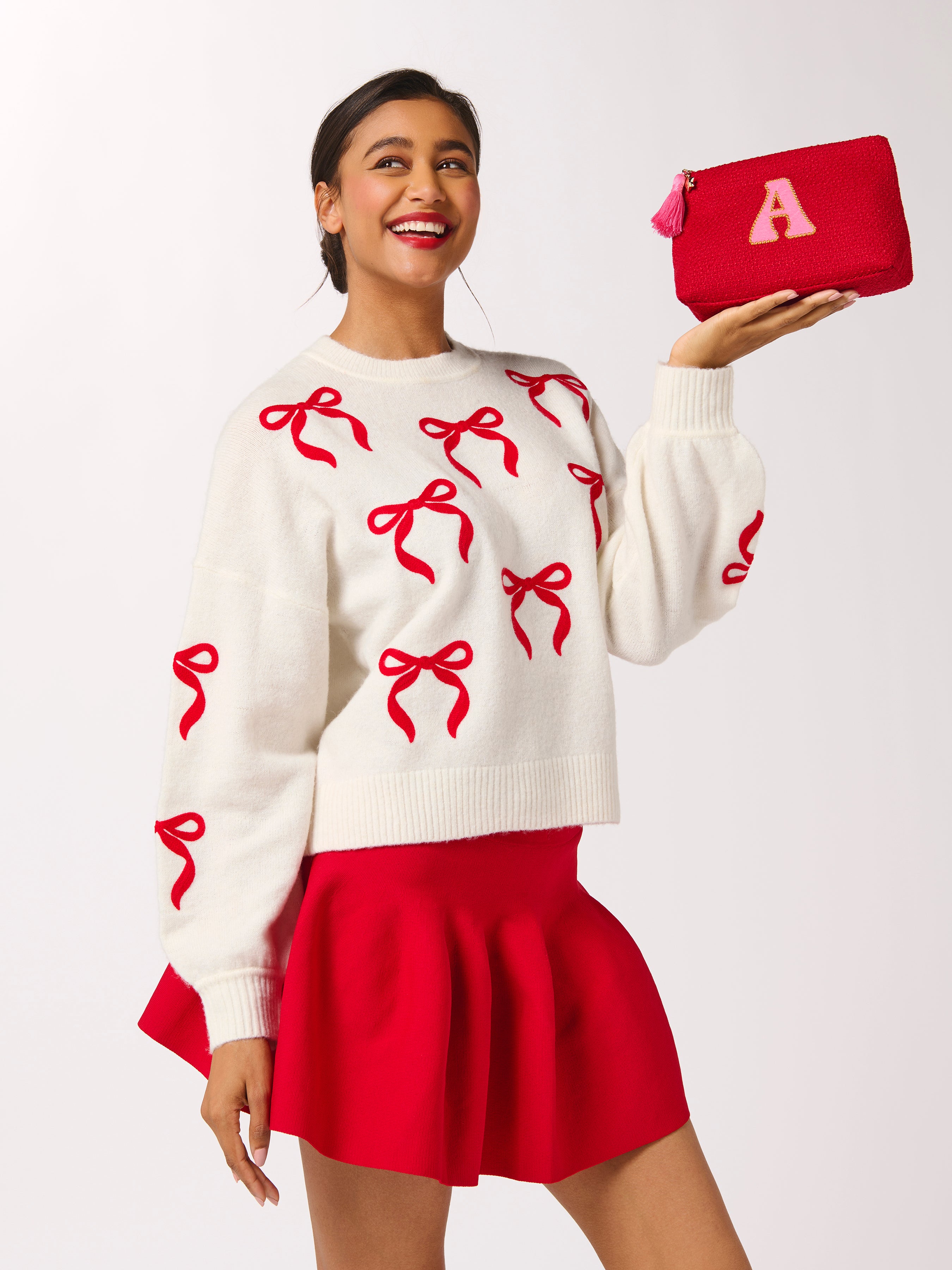 Shiraleah Bow Sweater, Ivory