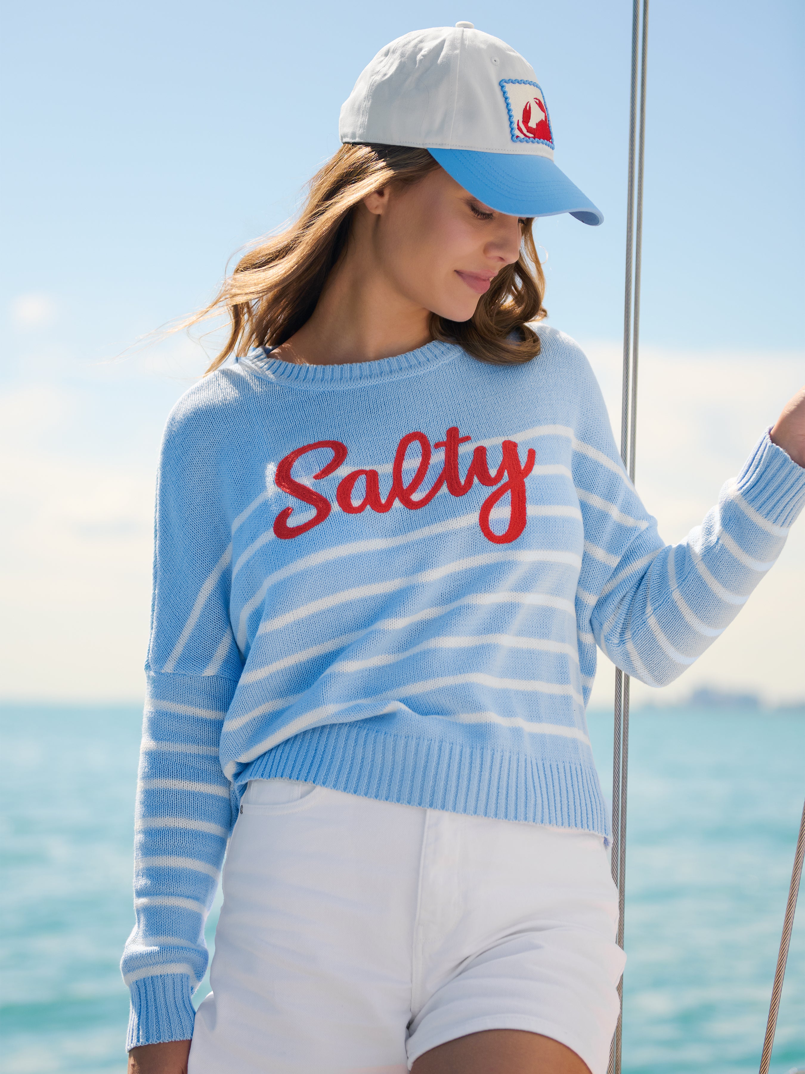 Shiraleah "Salty" Relaxed Fashion Fit Sweater BLUE