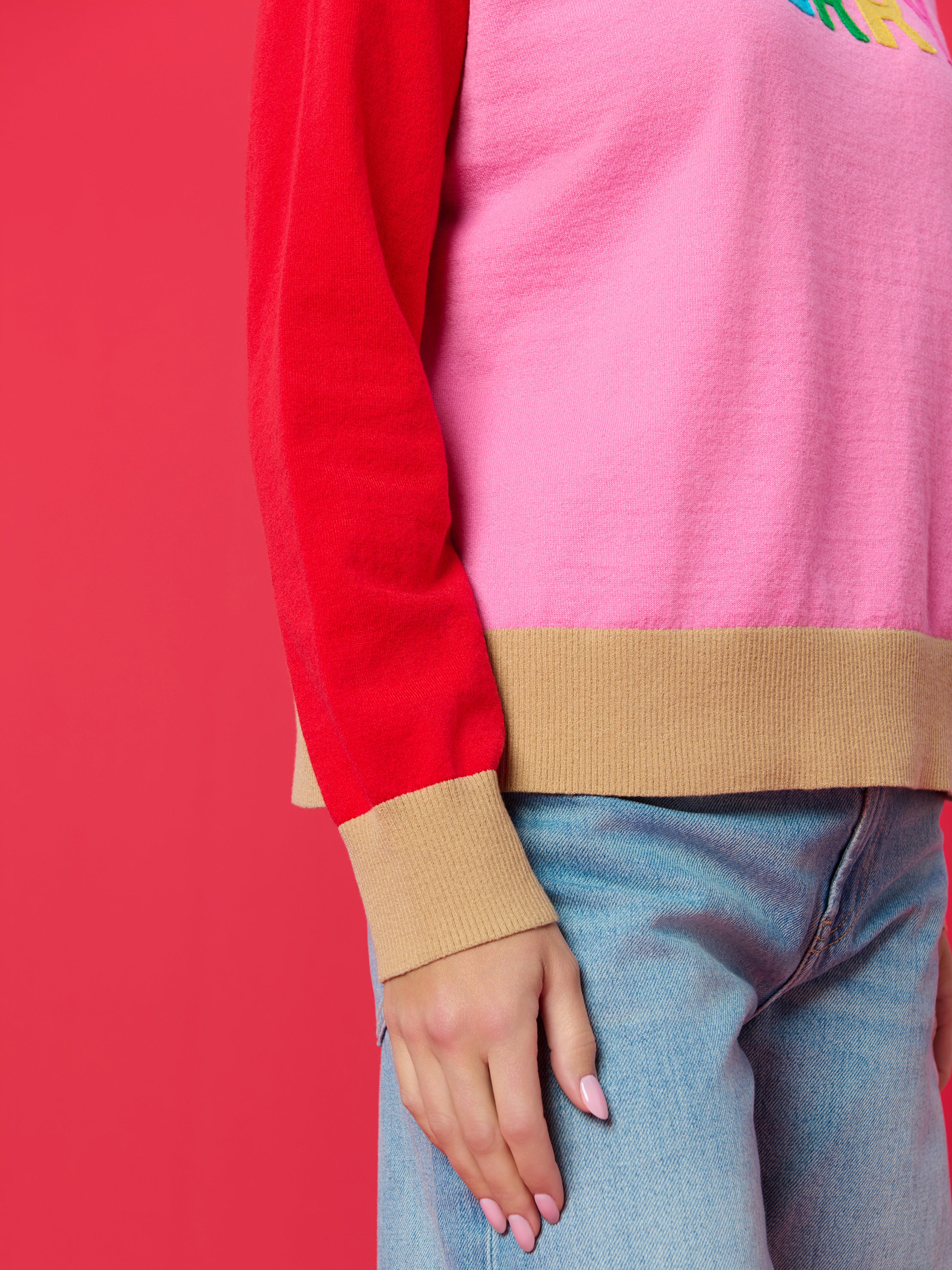 Shiraleah "Merry" Lightweight Boxy Sweater, Pink PINK / EXTRA SMALL