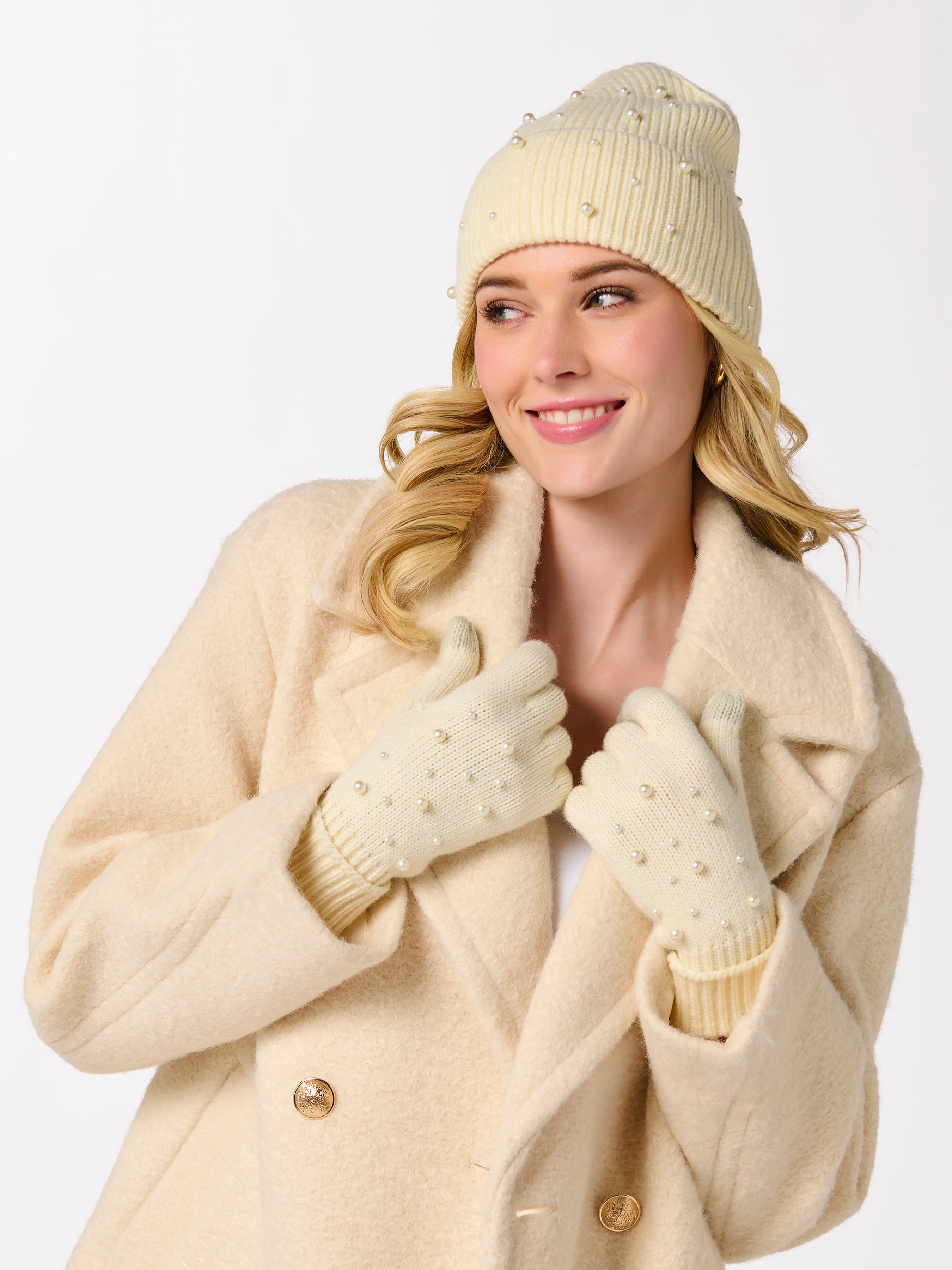 Shiraleah Perla Beanie IVORY