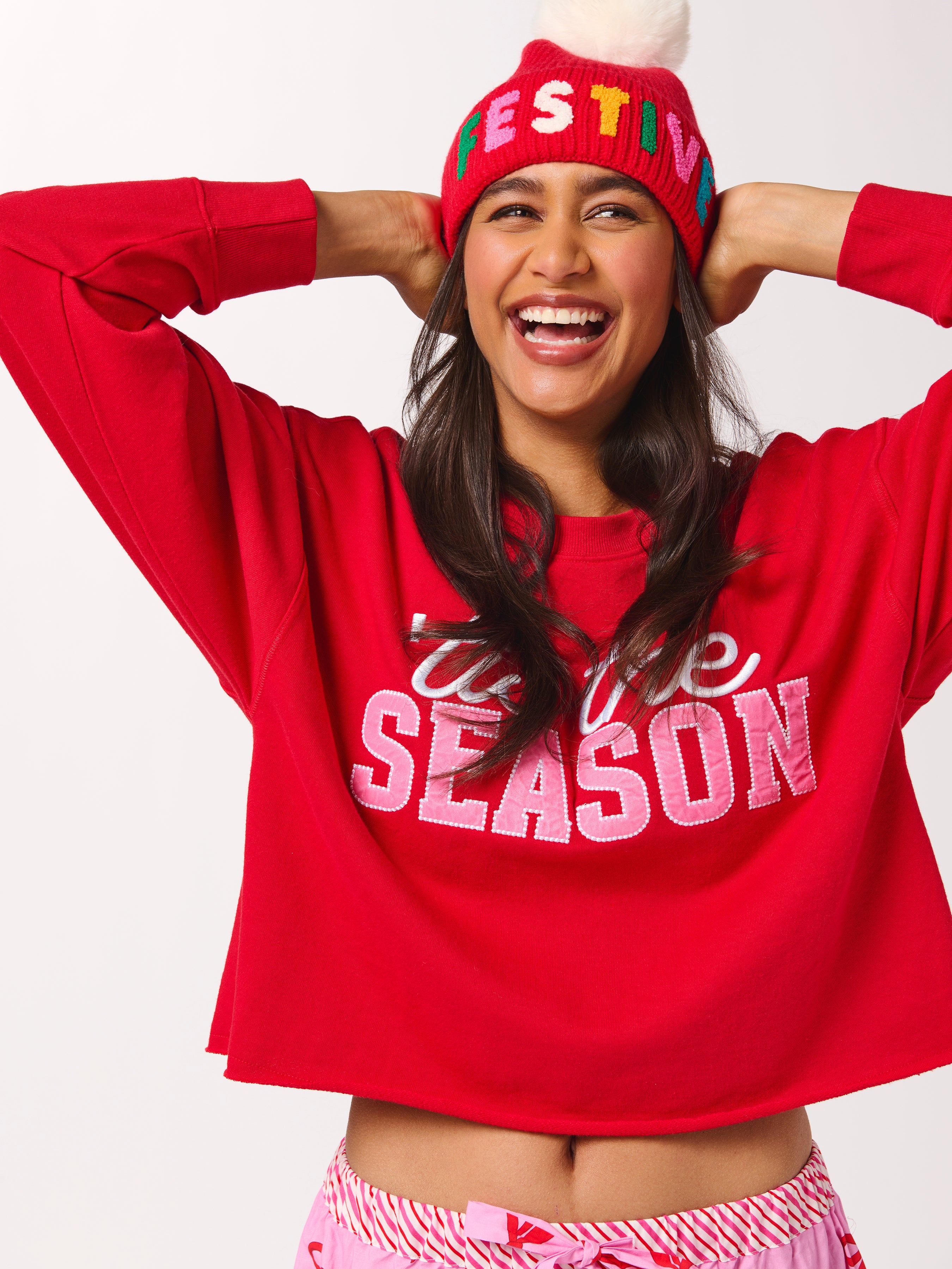 Shiraleah "Festive" Beanie, Red