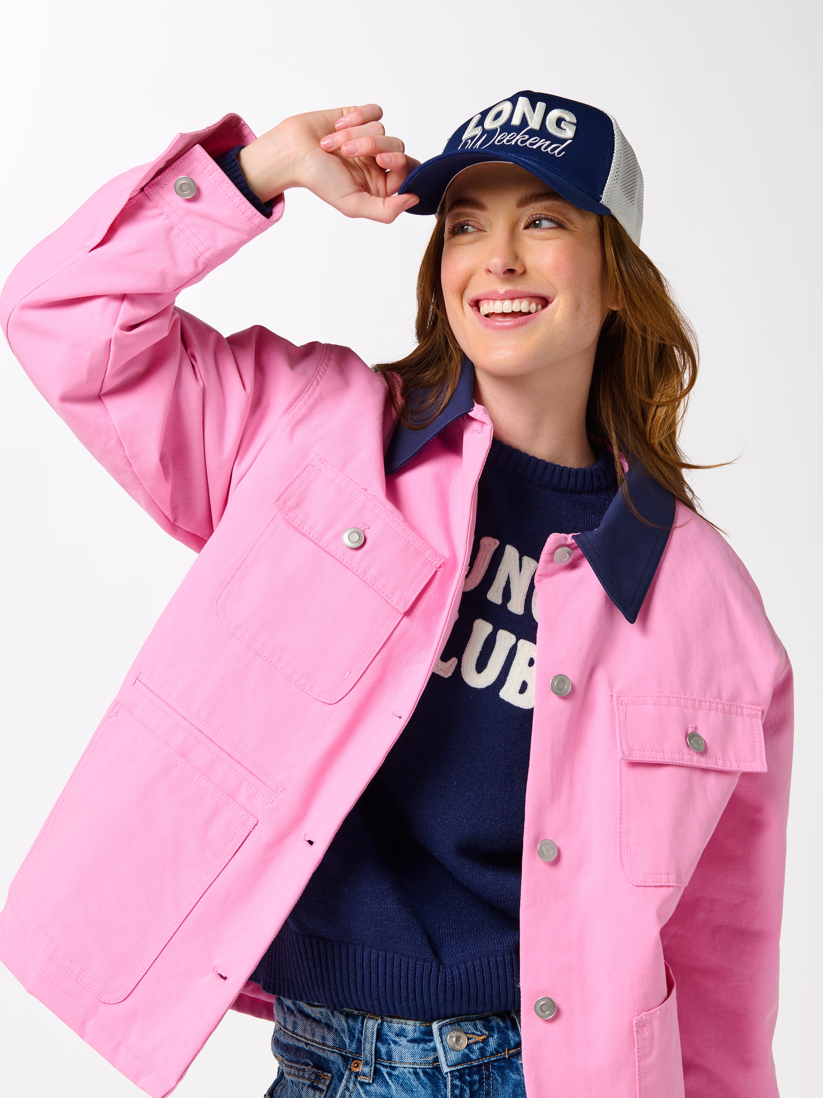 Shiraleah "Long Weekend" Trucker Hat, Navy