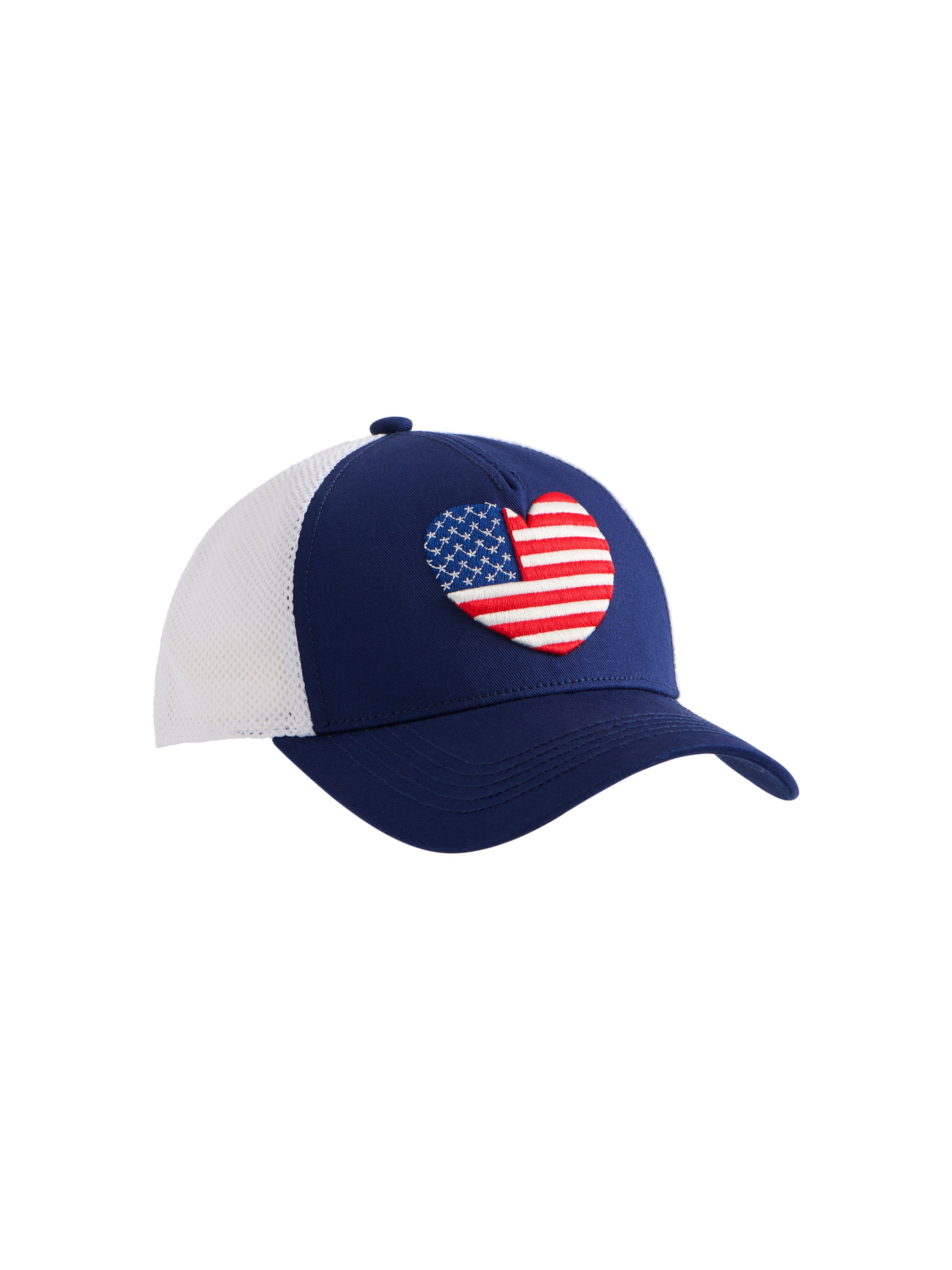 Shiraleah Heart Flag Trucker Hat, Navy