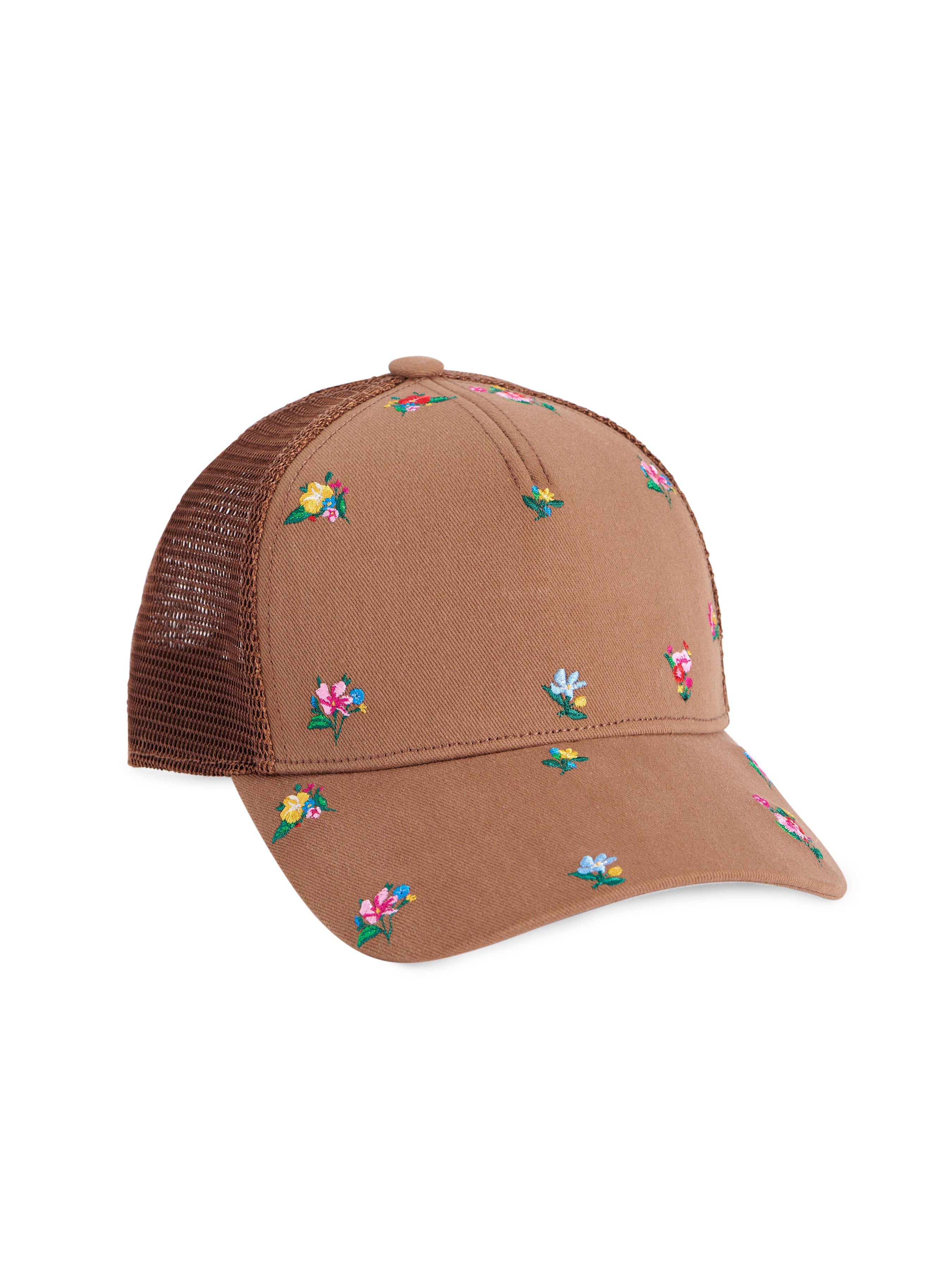 Shiraleah Floral Trucker Hat, Brown
